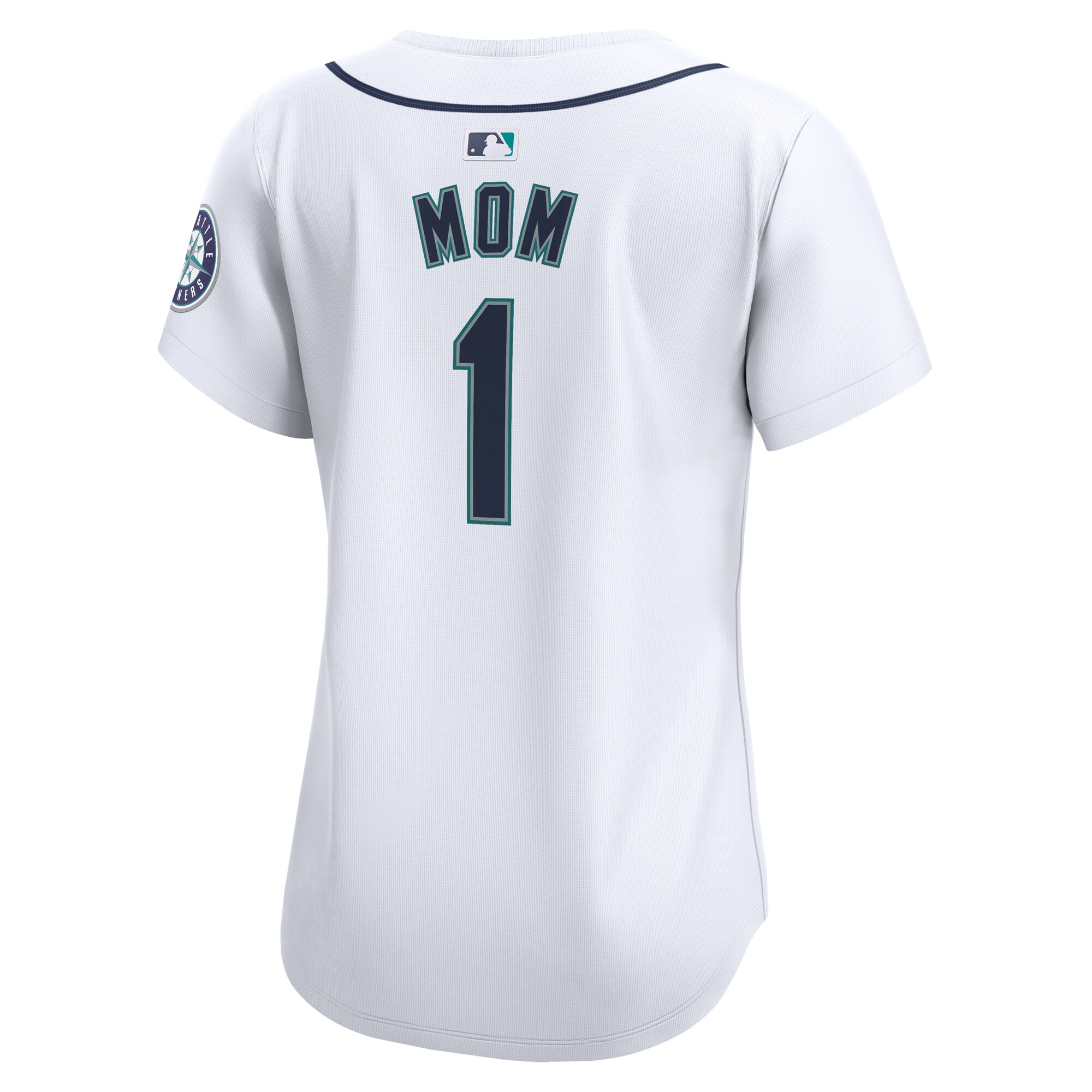 Seattle Mariners  Women's #1 Mom Home Limited Jersey - White