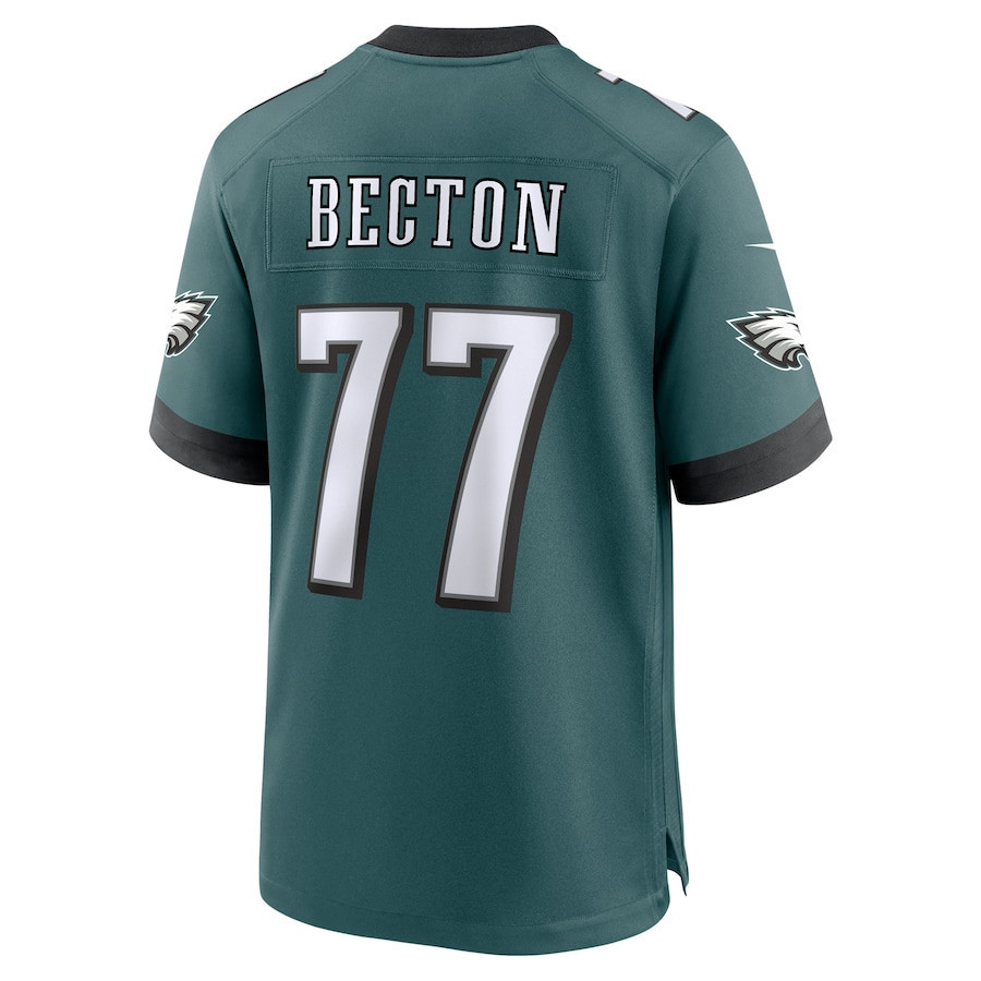Mekhi Becton #77 Philadelphia Eagles Super Bowl LIX Jersey - Men's - Midnight Green
