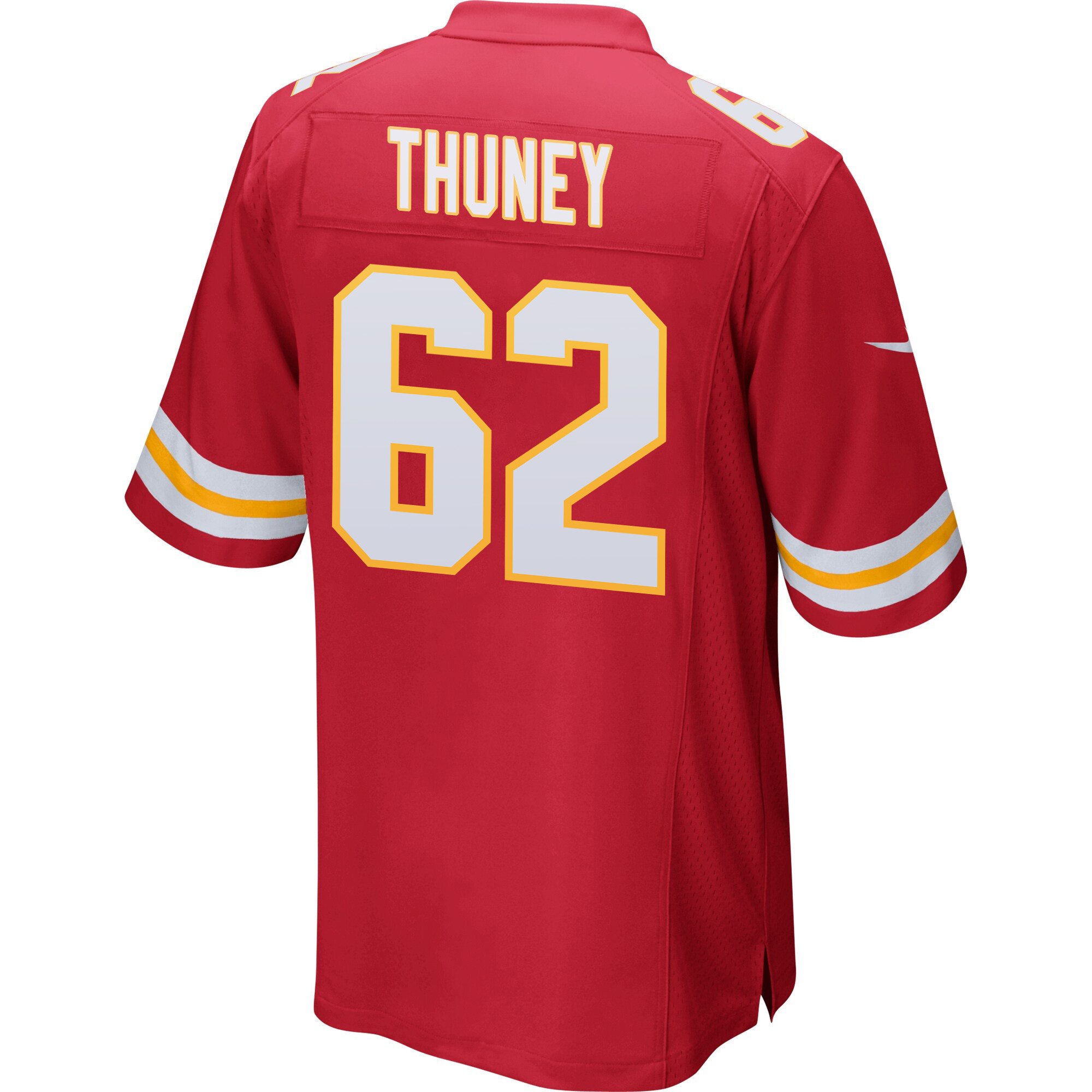 Joe Thuney 62 Kansas City Chiefs Super Bowl LVIII Patch Game Men Jersey - Red