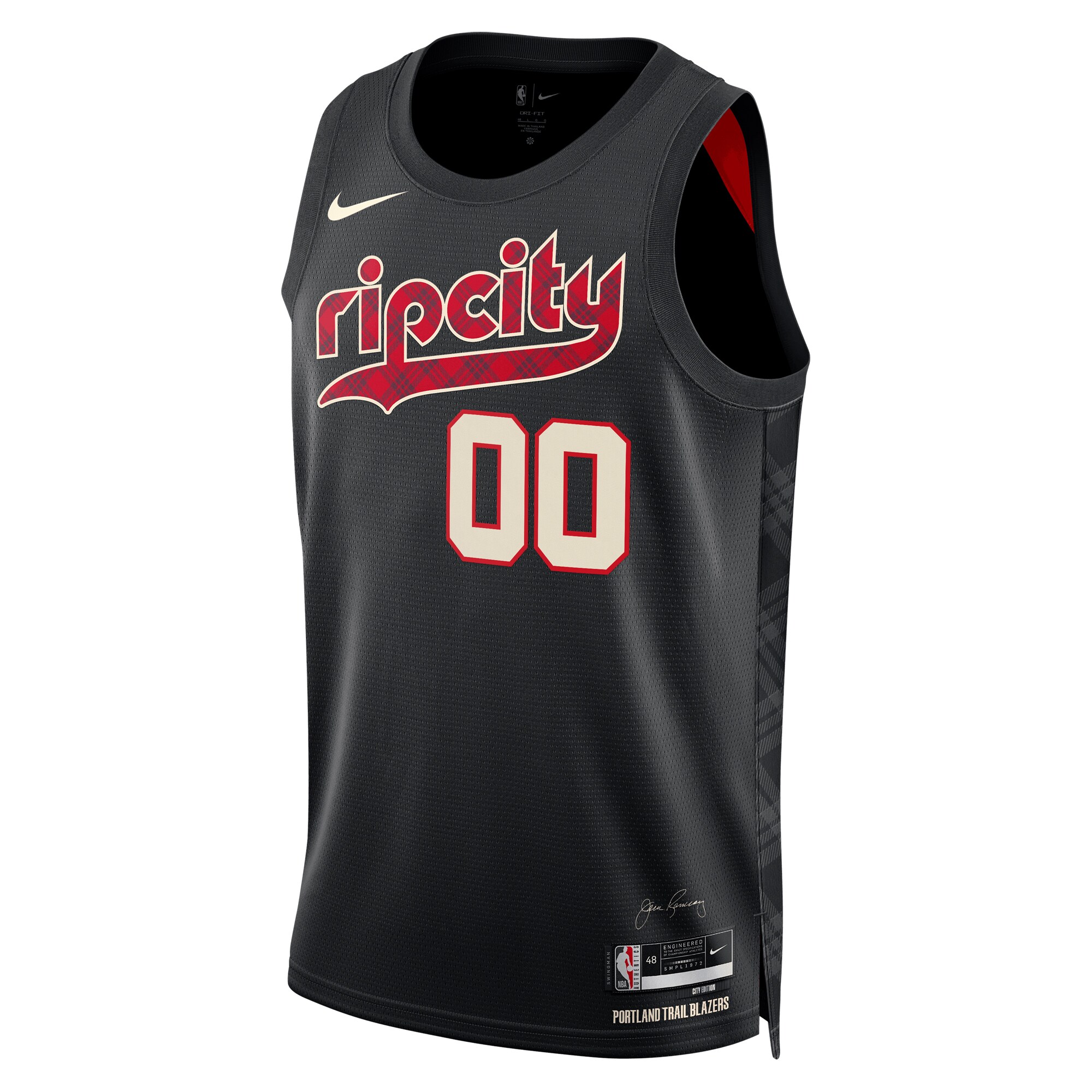 Portland Trail Blazers Unisex 2023\/24 Custom Swingman Jersey - Black - City Edition