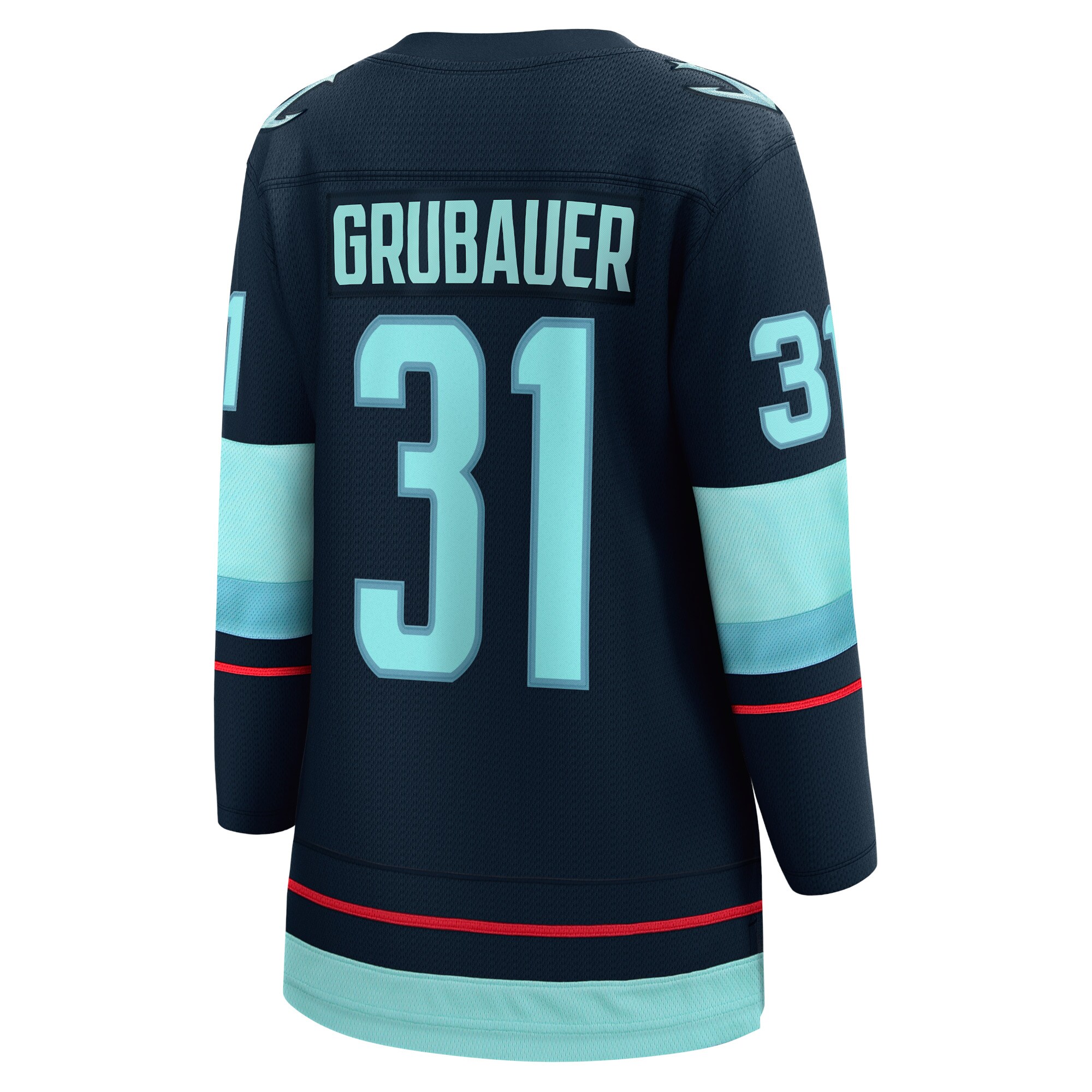 Philipp Grubauer Seattle Kraken Fanatics Women's Home Breakaway Player Jersey - Navy