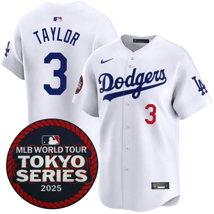 Chris Taylor Los Angeles Dodgers Home 2025 Tokyo Series Jersey