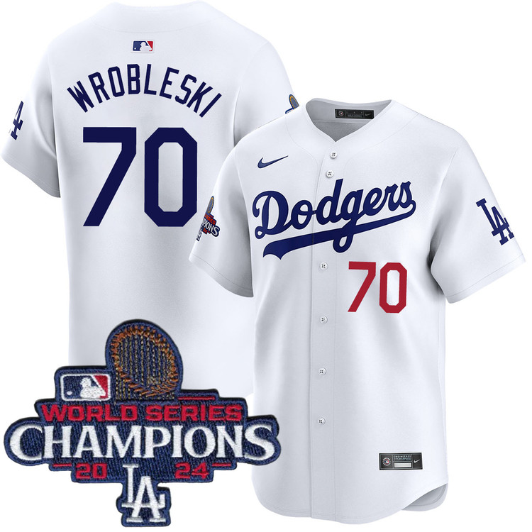 Justin Wrobleski Los Angeles Dodgers Home Limited World Series Champions Jersey