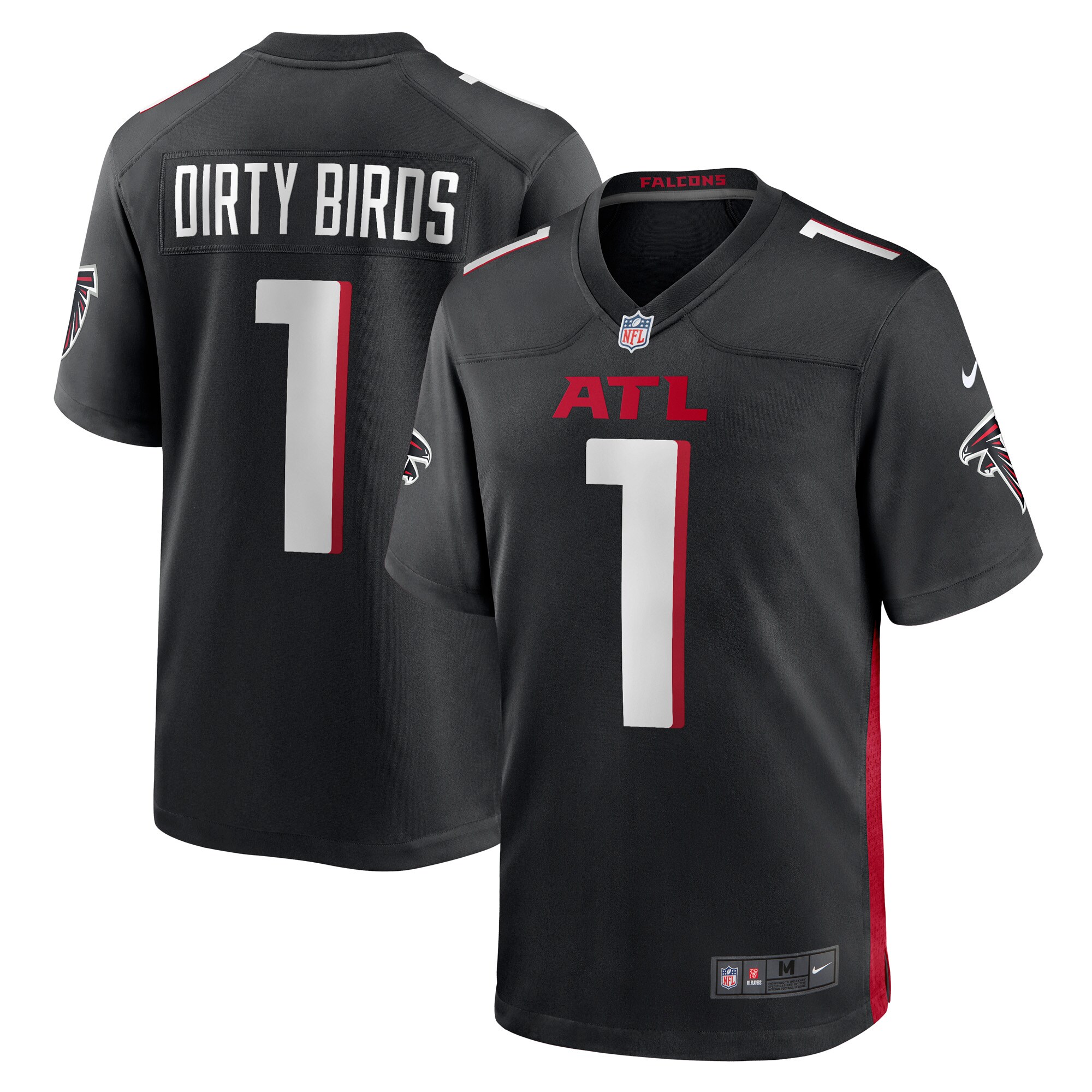Dirty Birds Atlanta Falcons  Game Jersey - Black