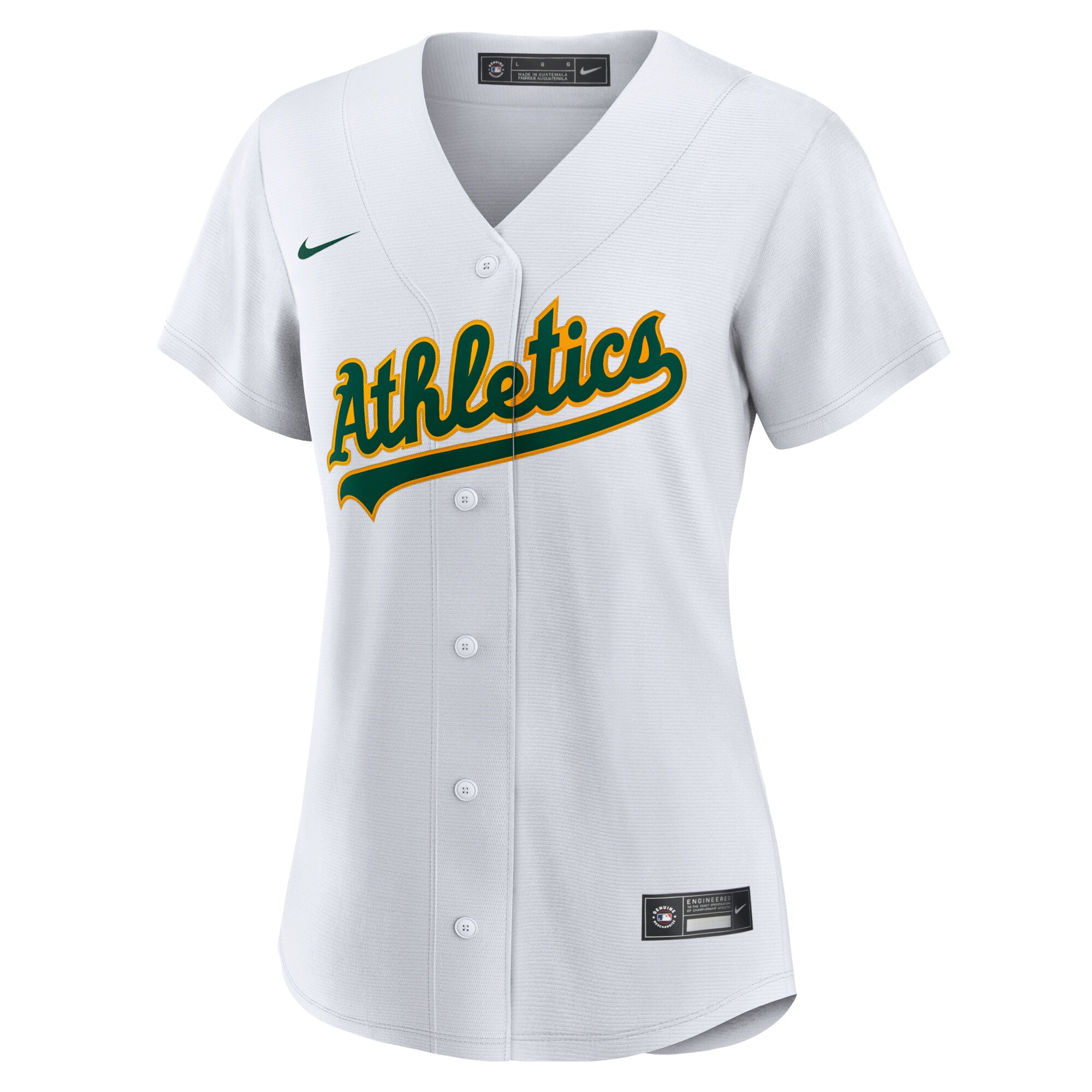 Oakland Athletics  Women's Home Blank Replica Jersey - White