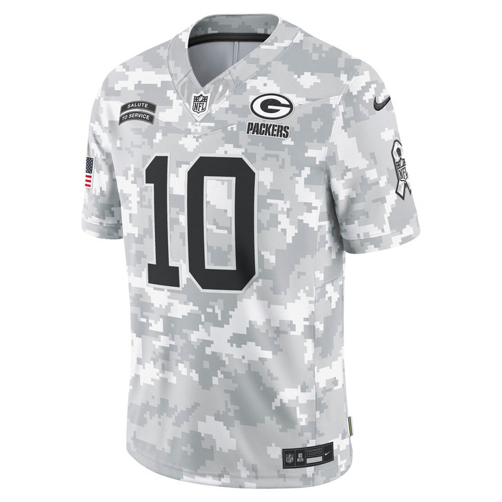 Jordan Love Green Bay Packers 2024 Salute to Service Limited Jersey - Arctic Camo