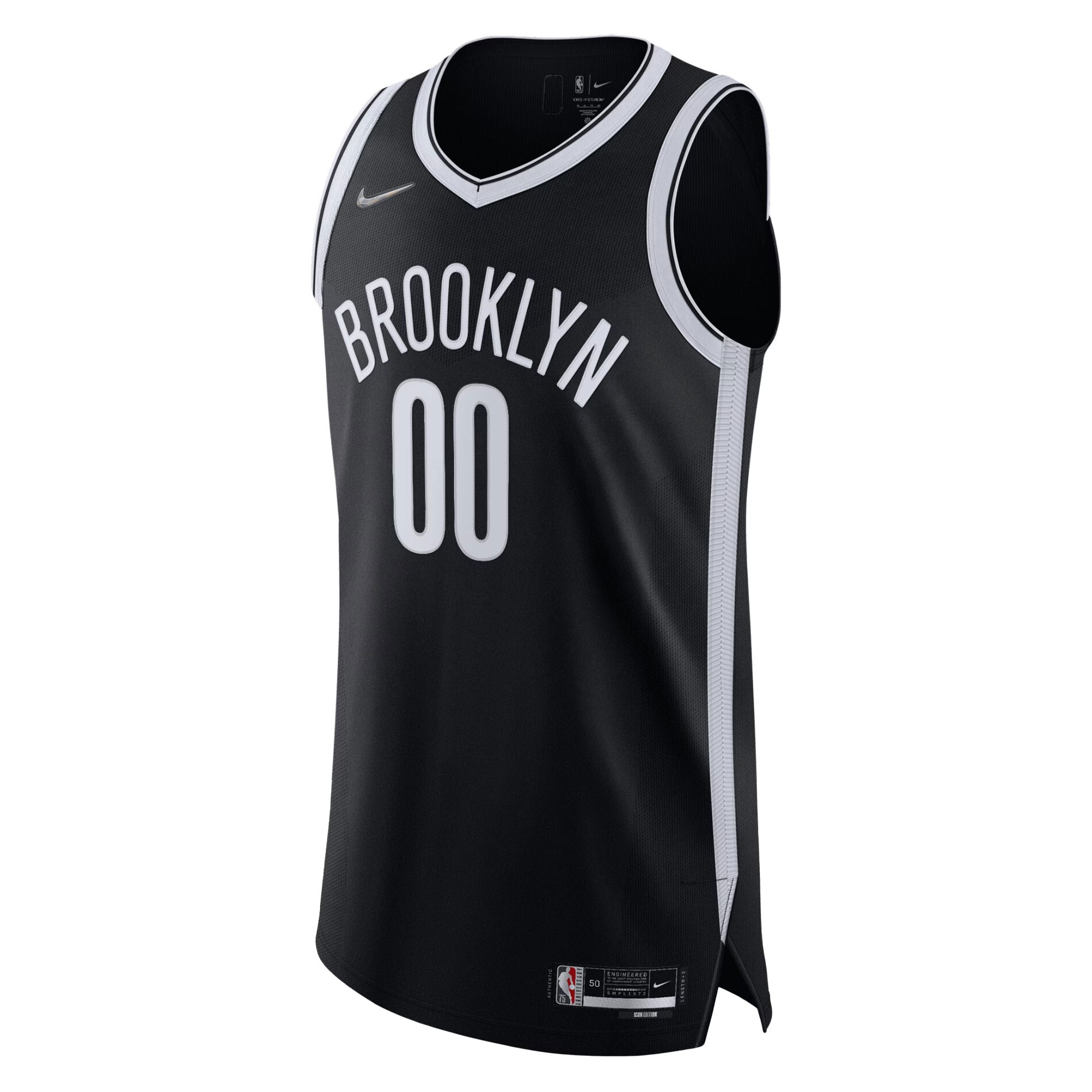 Brooklyn Nets 2021\/22 Diamond Authentic Custom Jersey - Icon Edition - Black