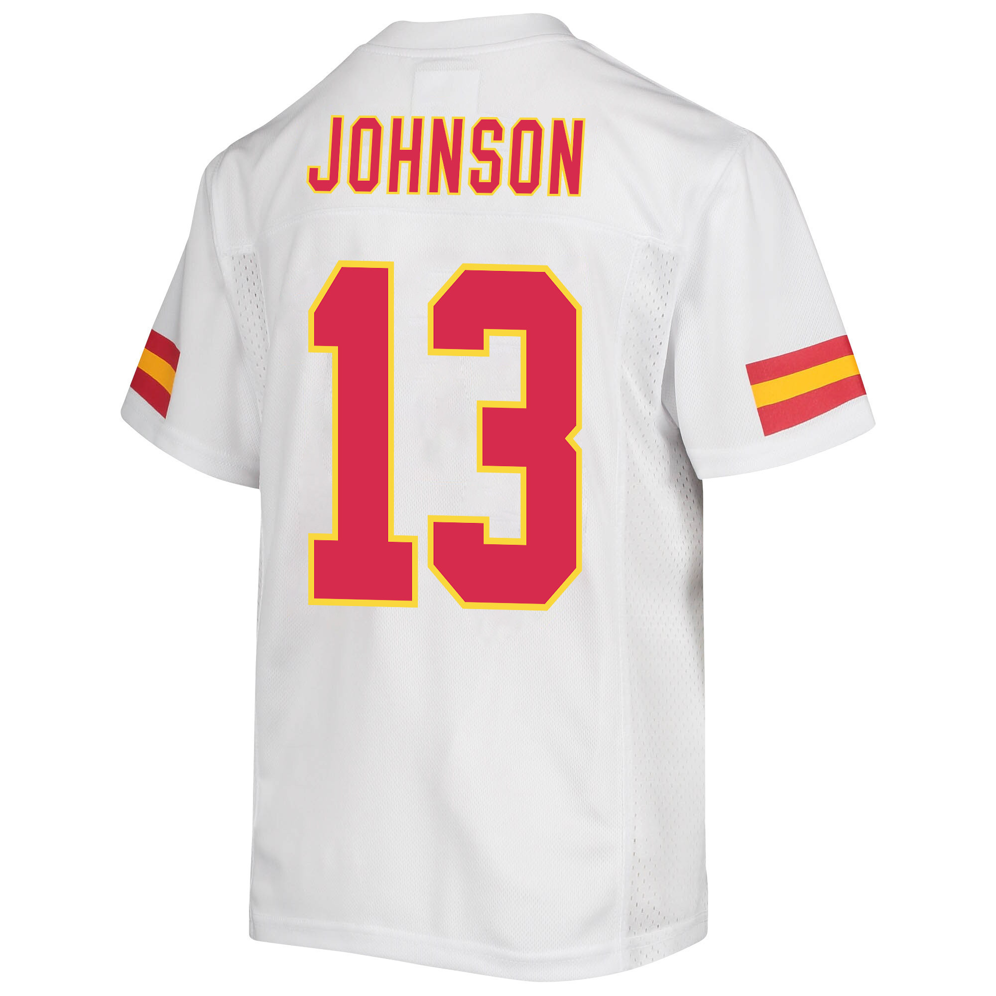 Nazeeh Johnson 13 Kansas City Chiefs Super Bowl LVII Champions 3 Stars Youth Game Jersey - White