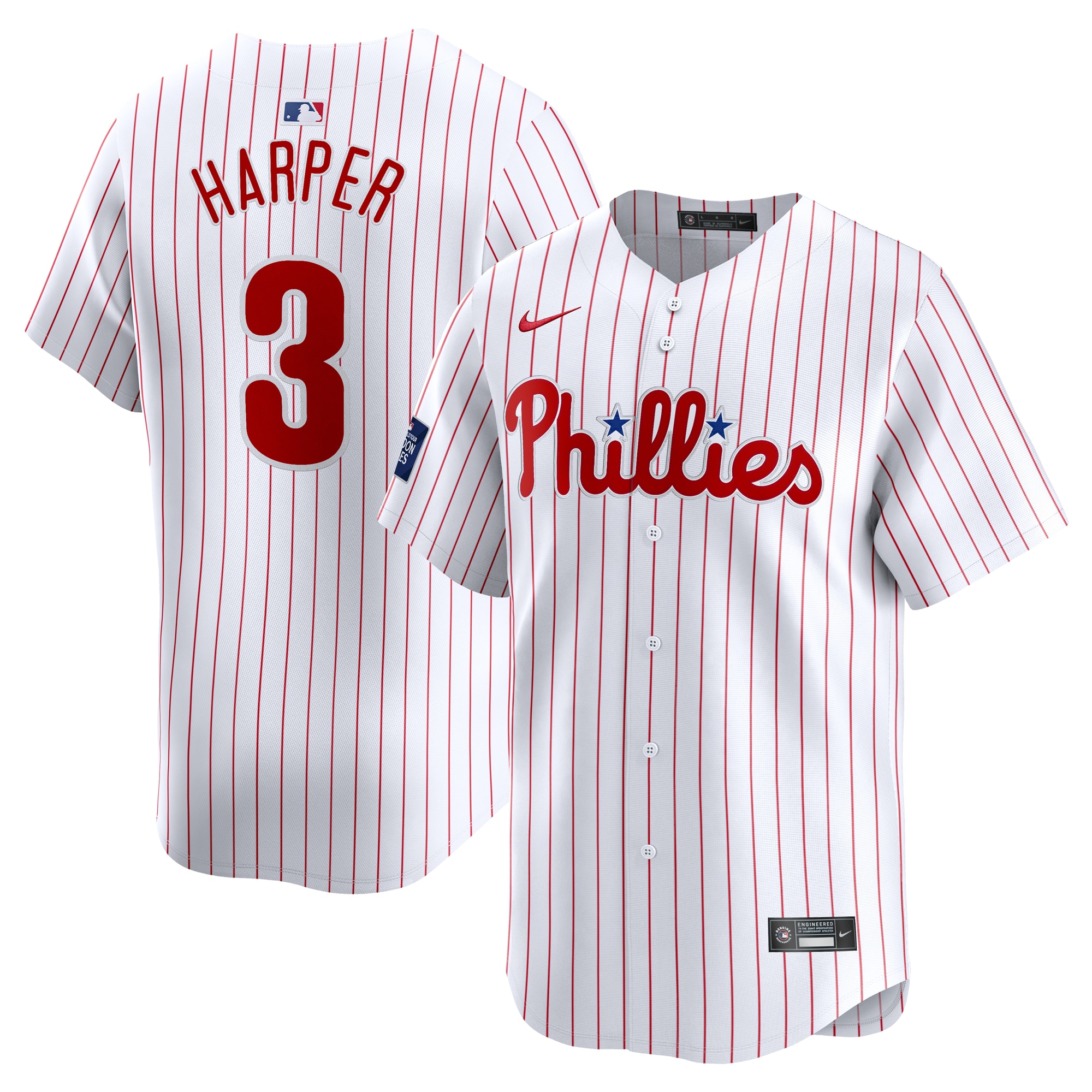 Bryce Harper Philadelphia Phillies 2024 MLB World Tour London Series Home Limited Player Jersey - White