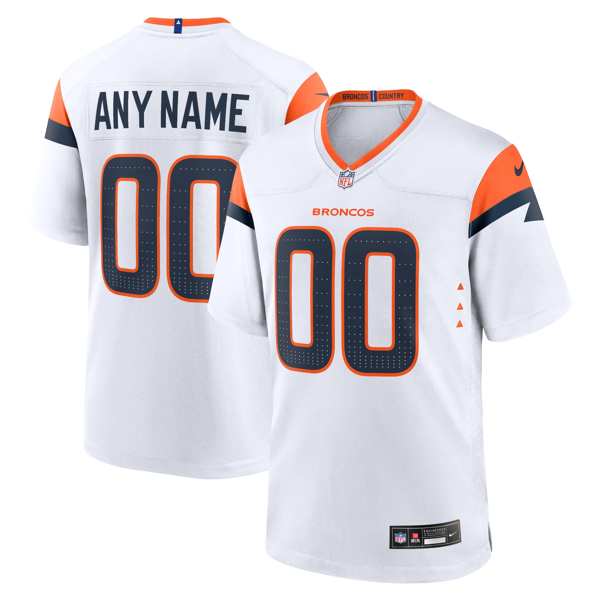 Denver Broncos  Custom Game Jersey - White