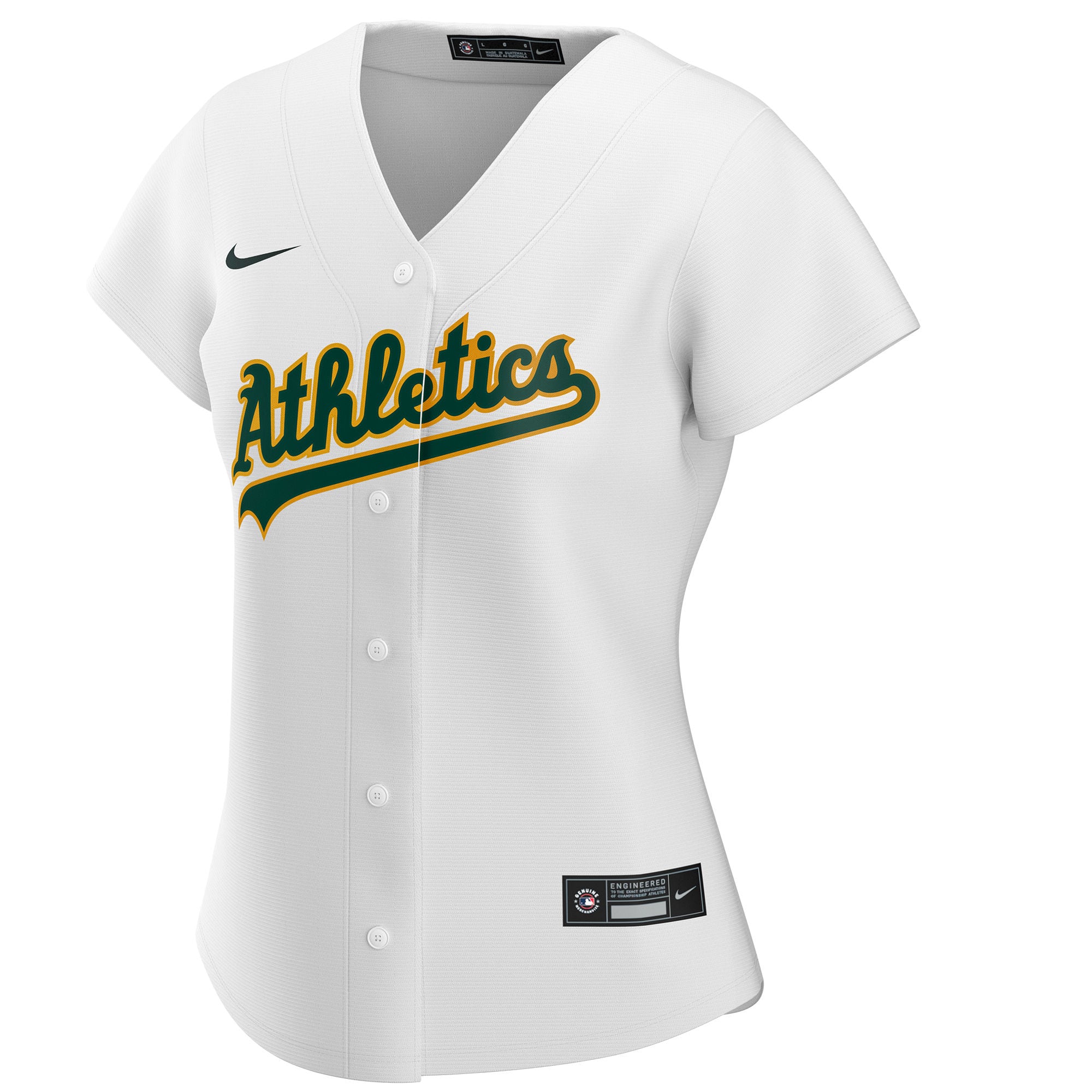 Oakland Athletics  Women's Home Replica Custom Jersey - White