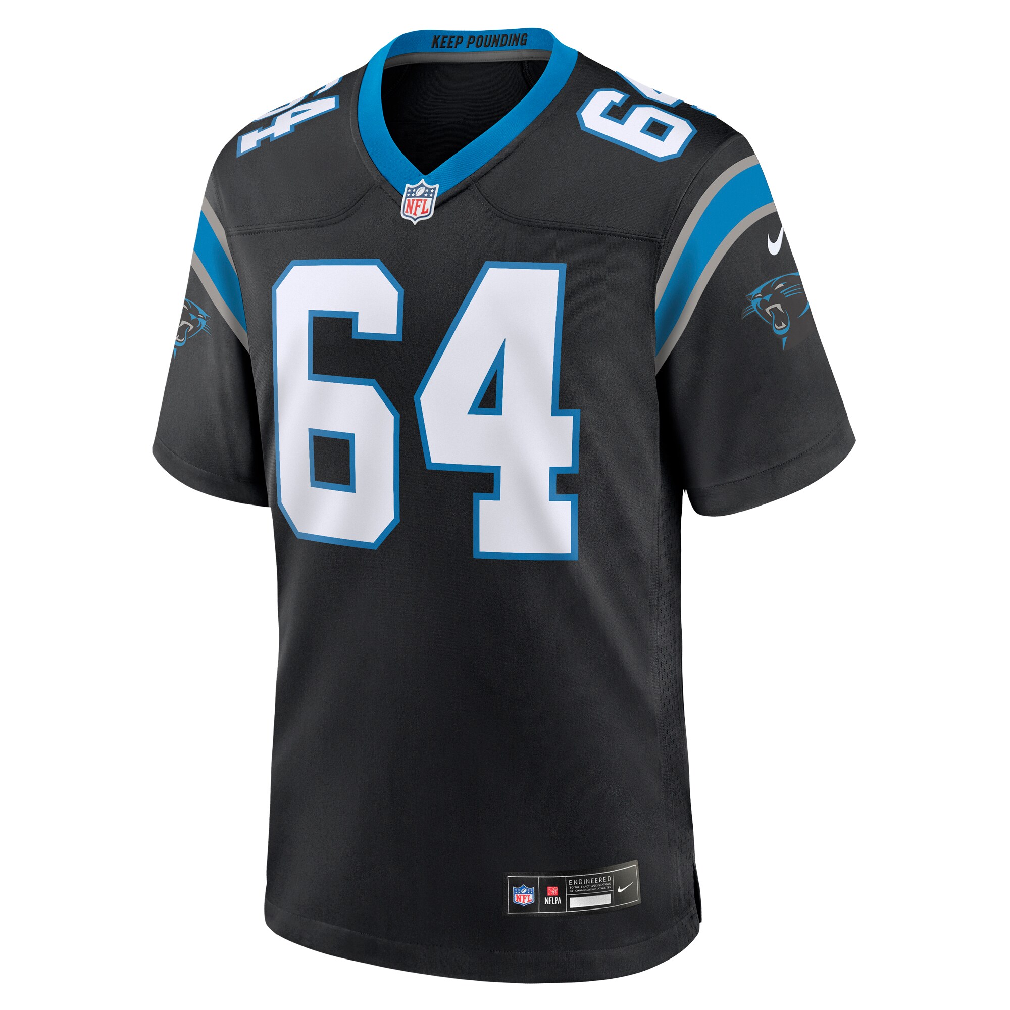 Justin McCray Carolina Panthers  Team Game Jersey - Black