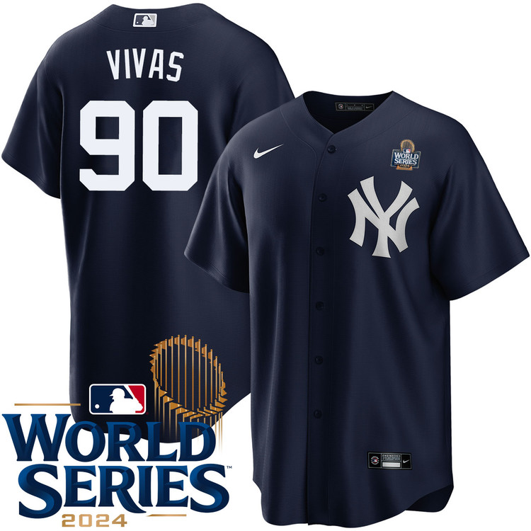 Jorbit Vivas New York Yankees Alternate Navy World Series Jersey