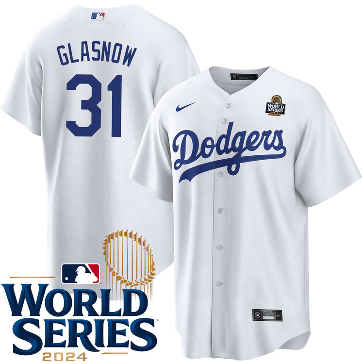 Tyler Glasnow Los Angeles Dodgers Youth Home World Series Jersey