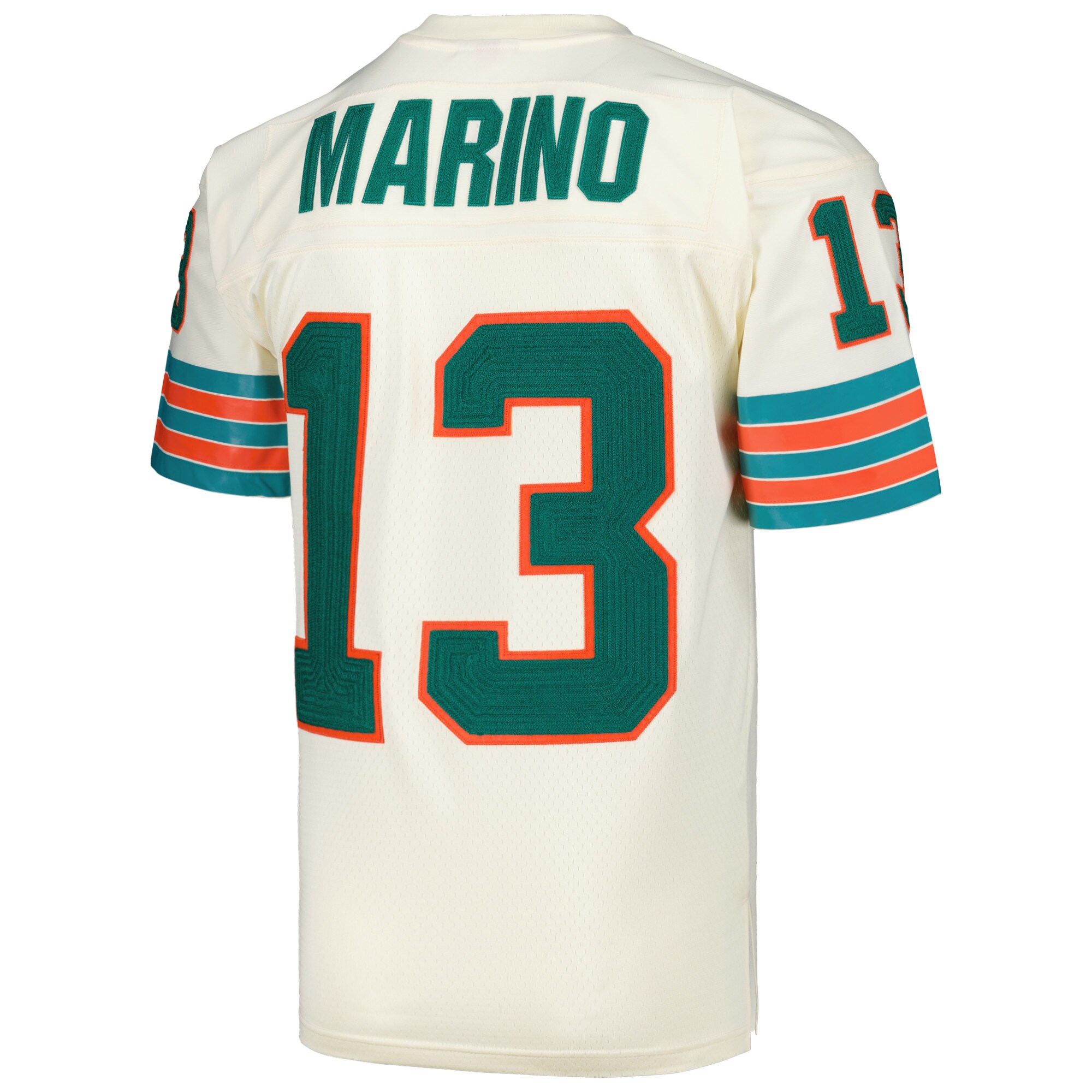 Dan Marino Miami Dolphins Mitchell & Ness Chainstitch Legacy Jersey - Cream
