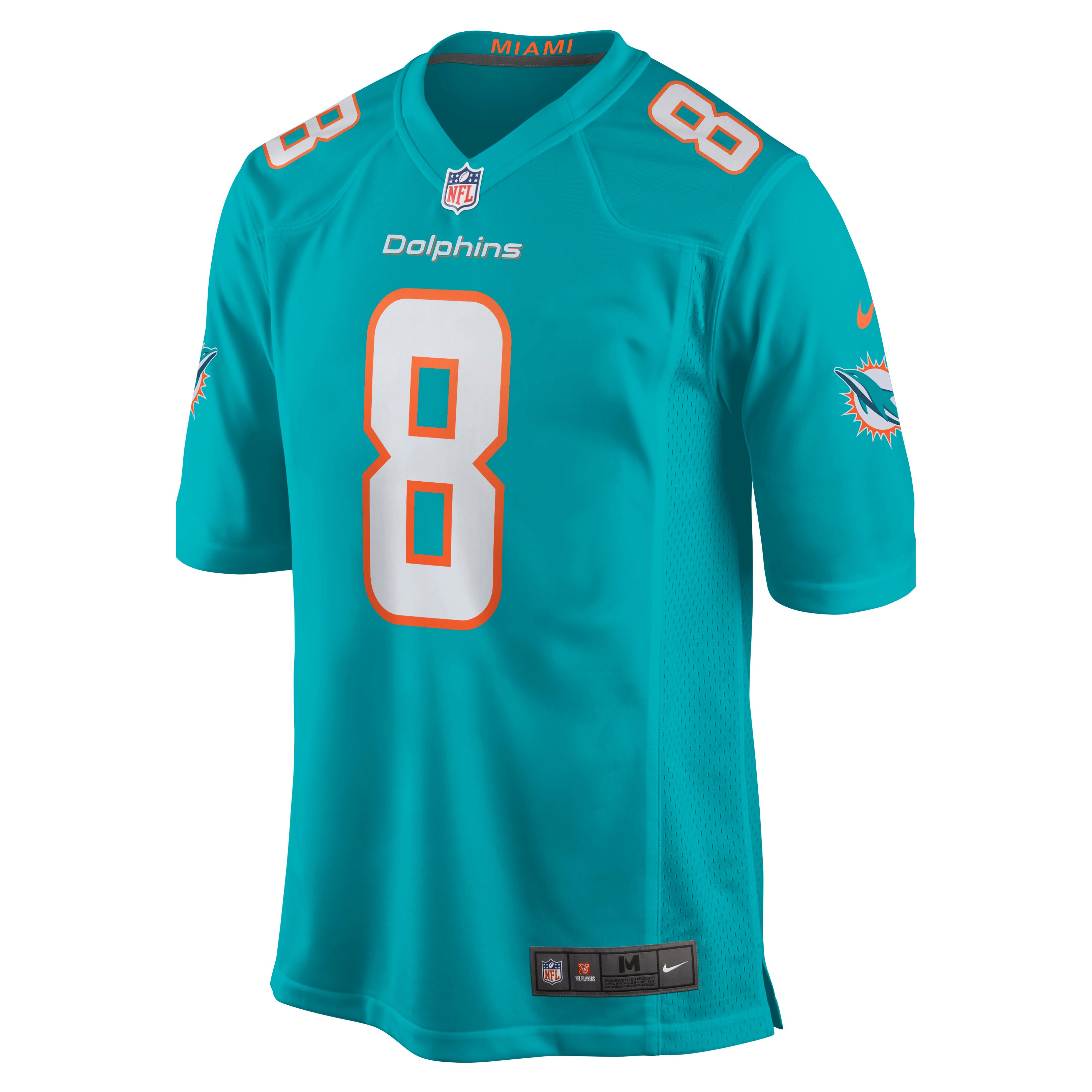 Jevon Holland Miami Dolphins  Game Player Jersey - Aqua