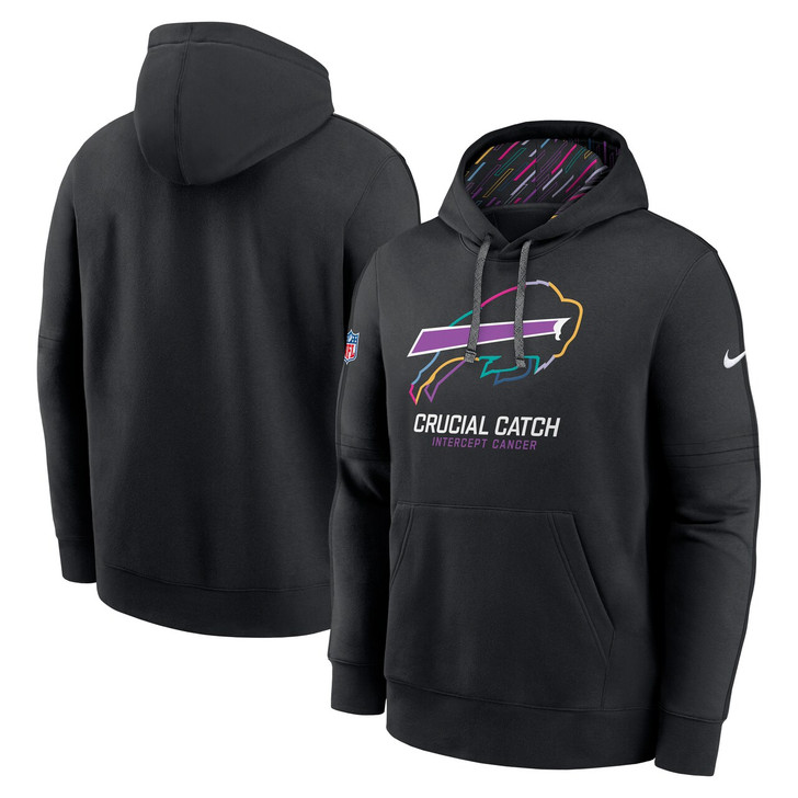 Buffalo Bills 2024 Crucial Catch Club Pullover Hoodie - Black