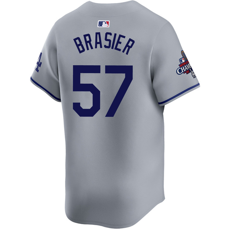 Ryan Brasier Los Angeles Dodgers Road Limited World Series Champions Jersey
