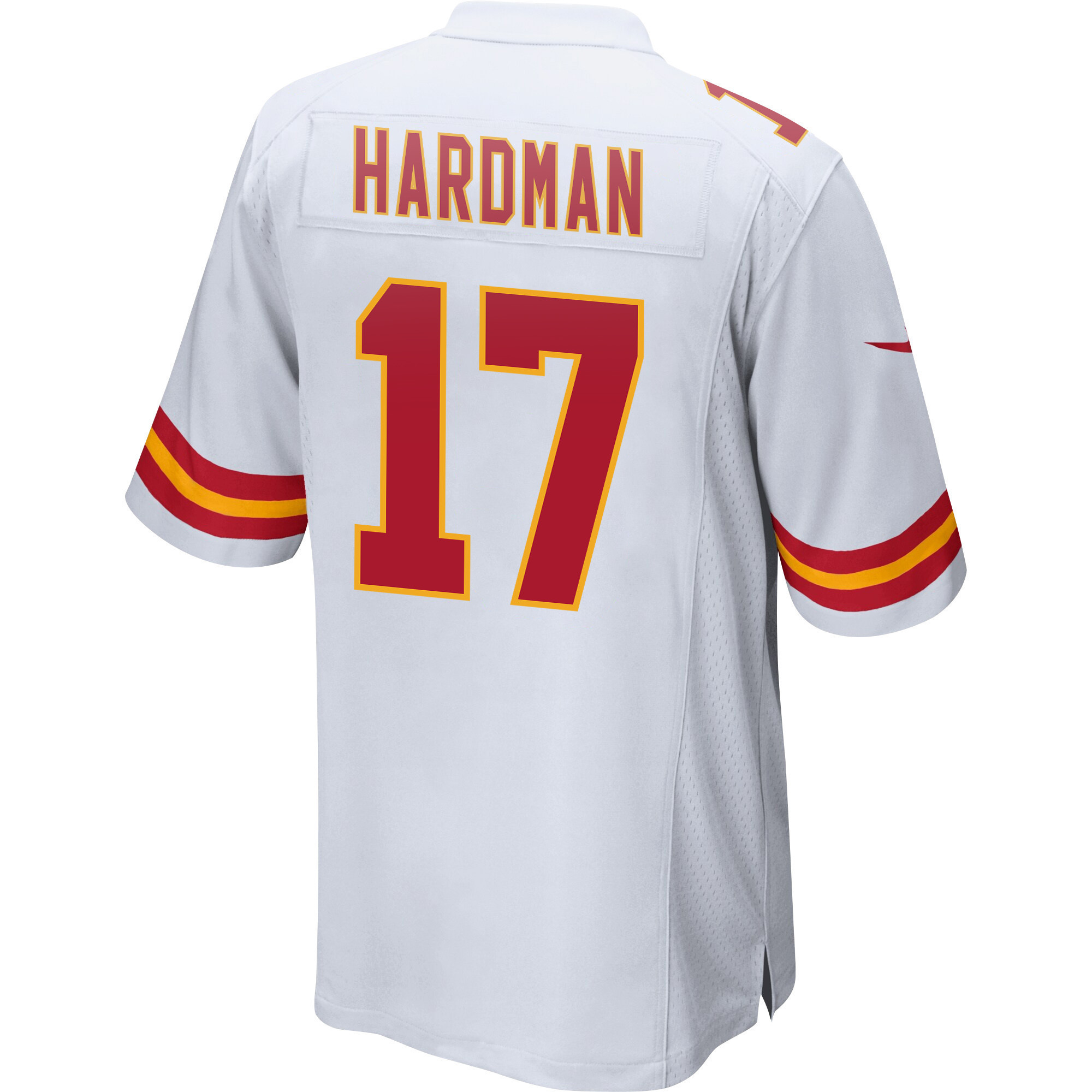 Mecole Hardman 17 Kansas City Chiefs Super Bowl LVII Champions Men Game Jersey - White