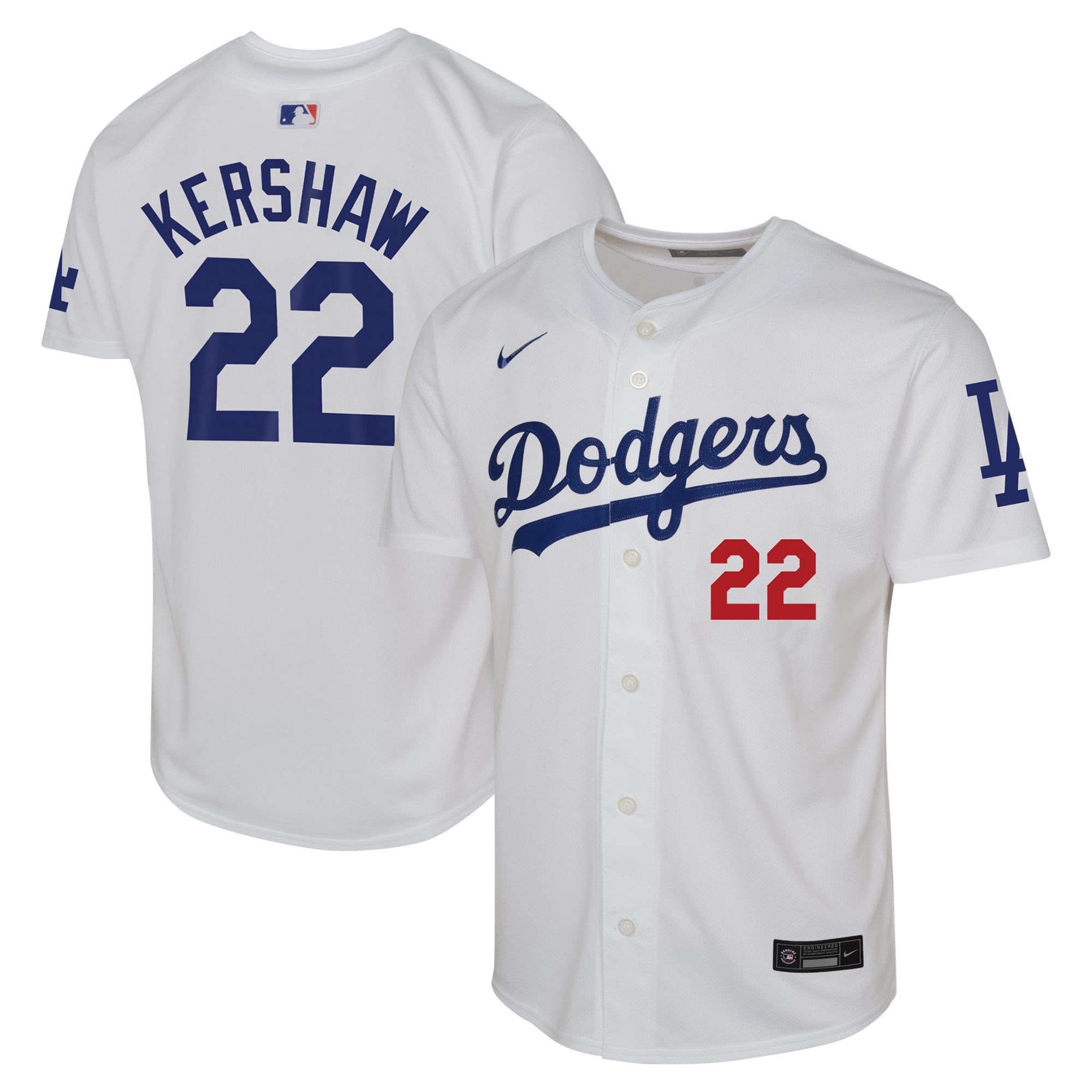 Clayton Kershaw Los Angeles Dodgers  Youth Home Limited Jersey White