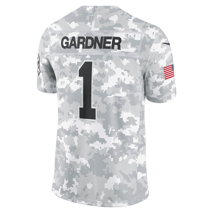 Sauce Gardner New York Jets 2024 Salute to Service Limited Jersey - Arctic Camo