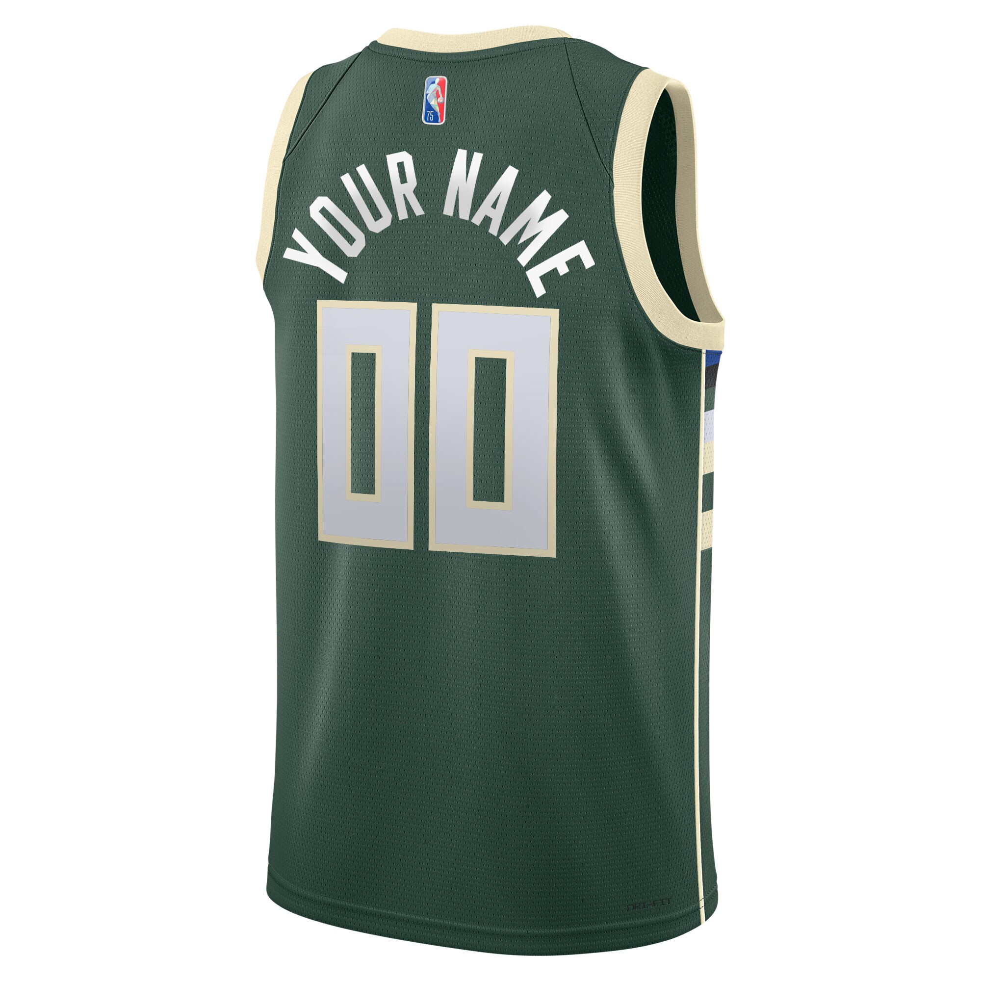 Milwaukee Bucks  2021\/22 Diamond Swingman Custom Jersey - Icon Edition - Hunter Green