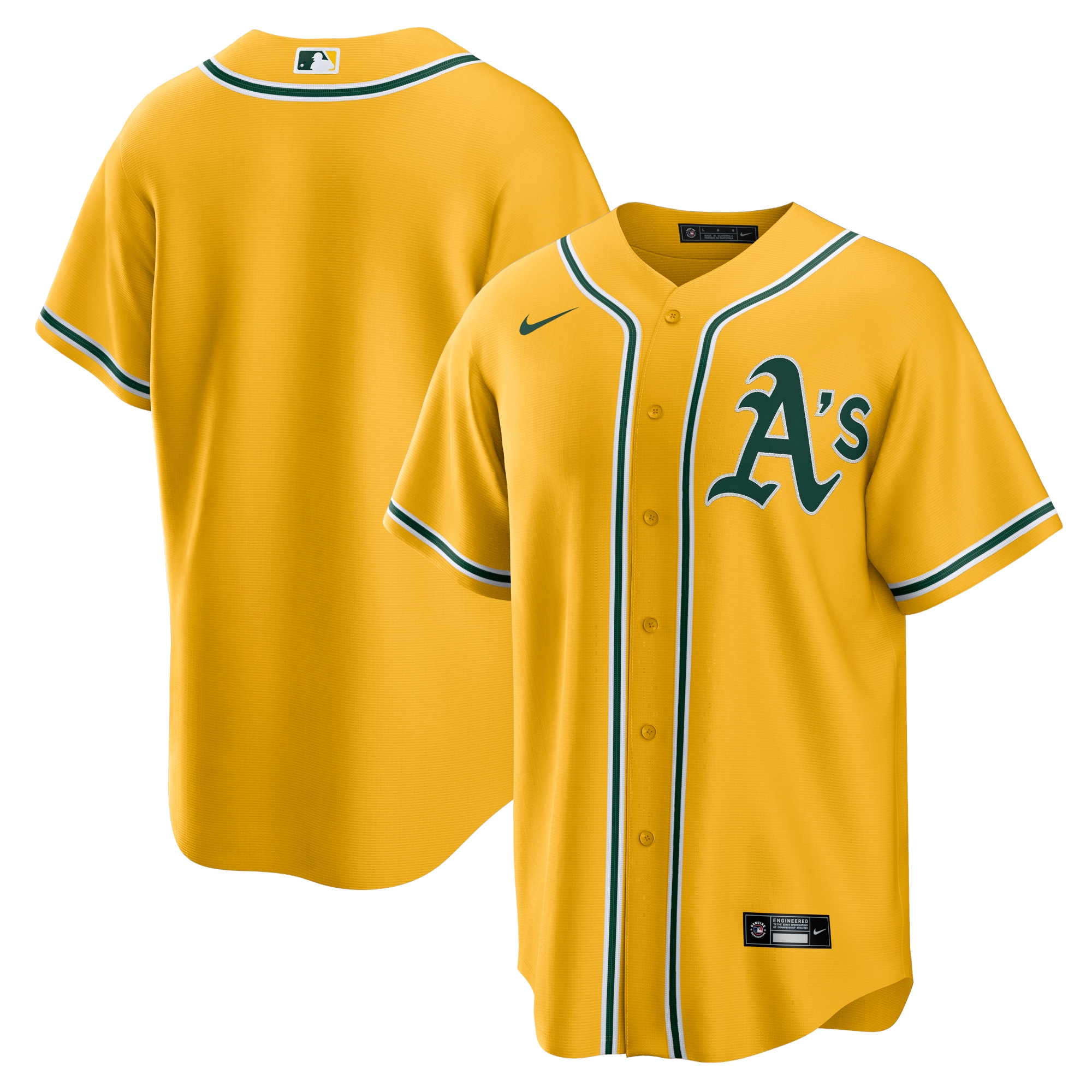 Oakland Athletics  Alternate Replica Team Jersey - Gold