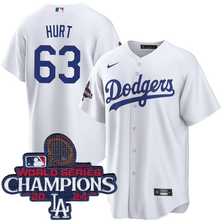 Kyle Hurt Los Angeles Dodgers Home World Series Champions Jersey