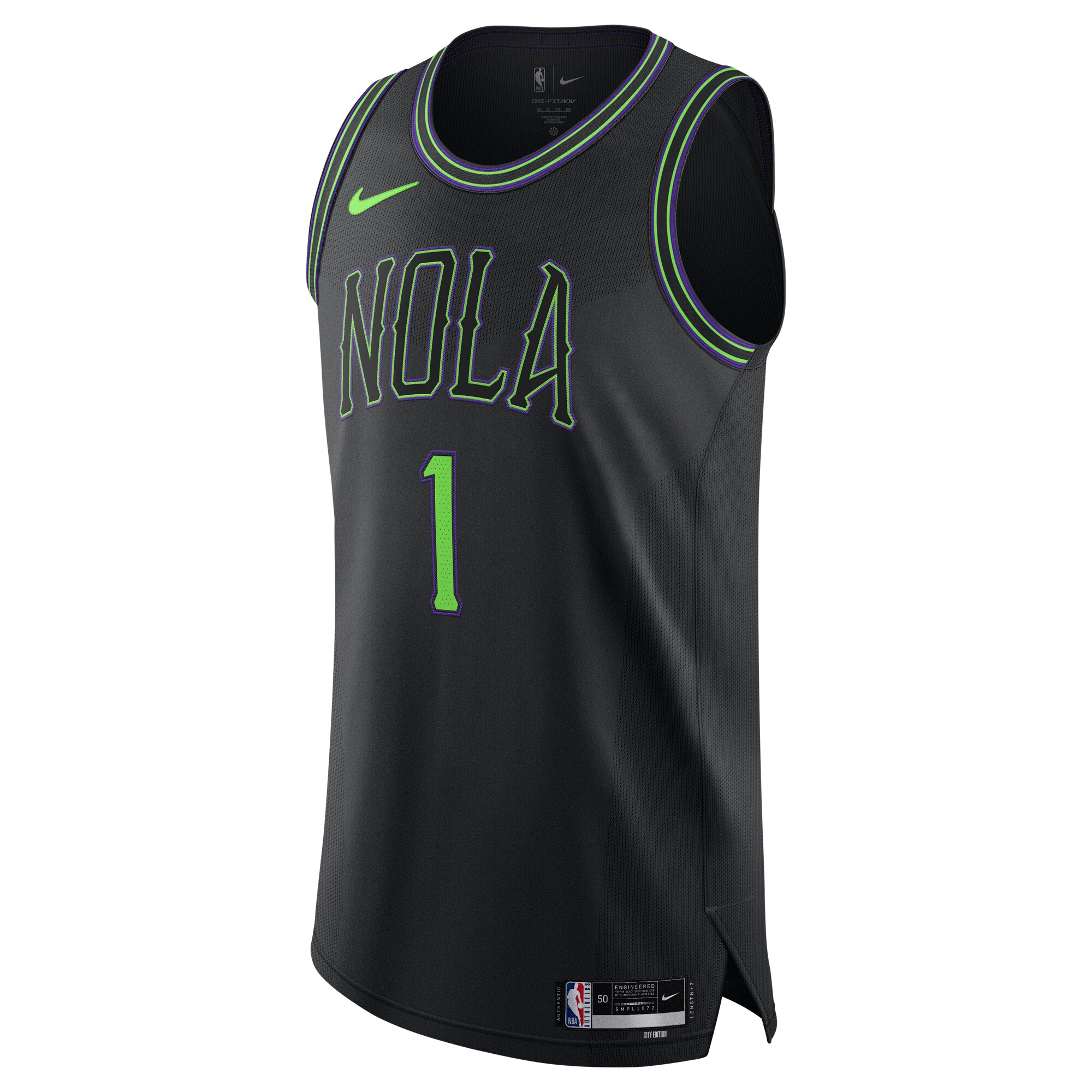 Zion Williamson New Orleans Pelicans Authentic Jersey - City Edition - Black