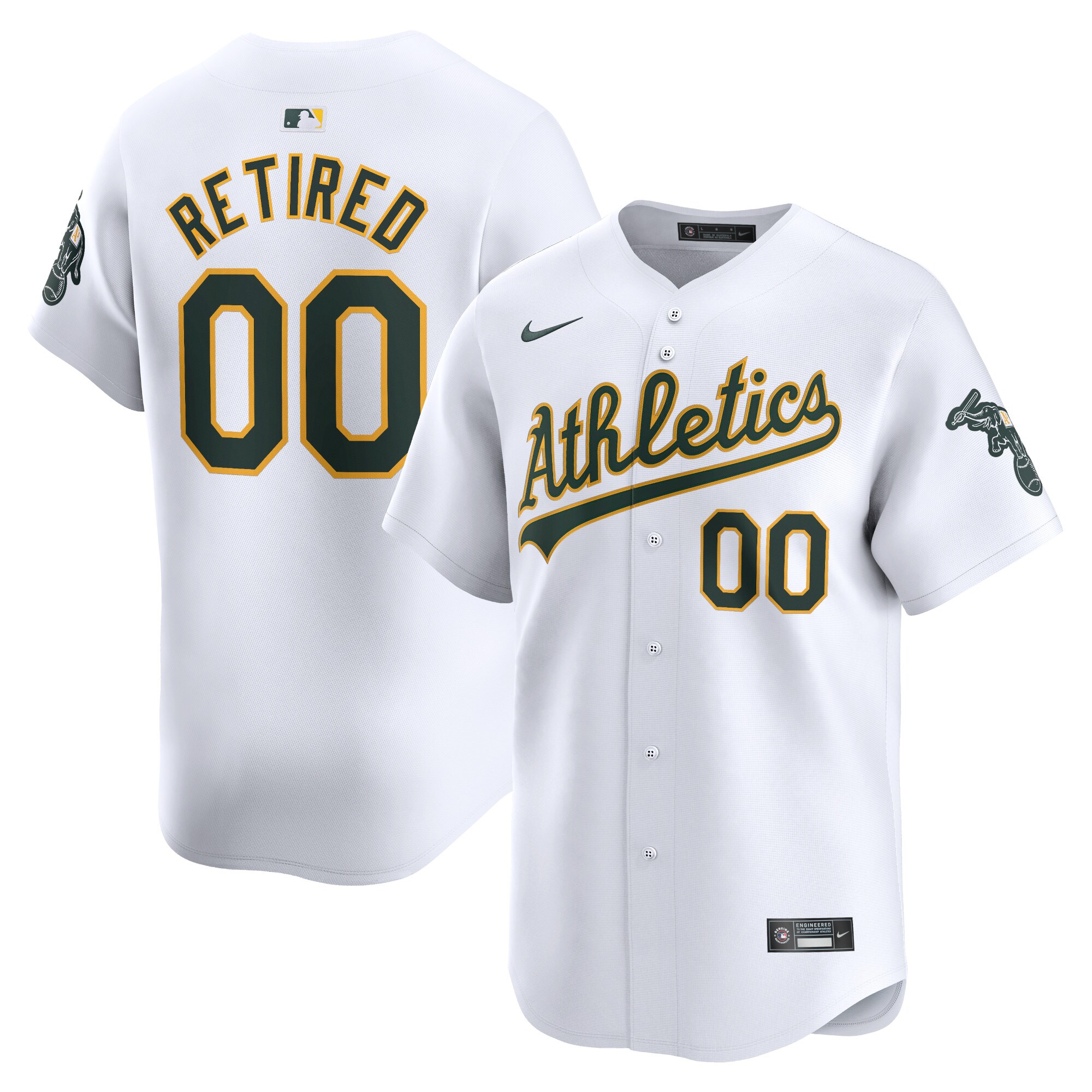 Oakland Athletics Home Limited Pick-A-Player Retired Roster Jersey - White