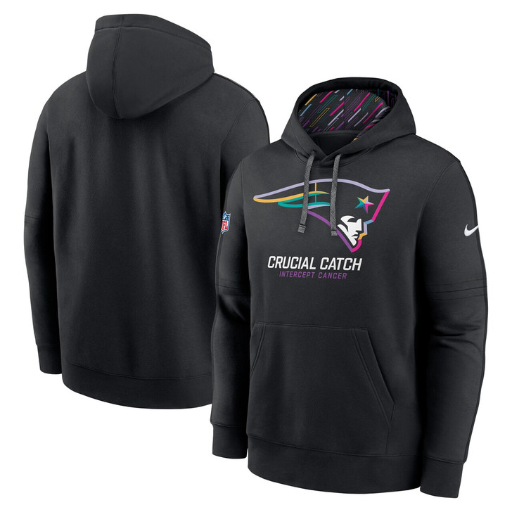 New England Patriots 2024 Crucial Catch Club Pullover Hoodie - Black