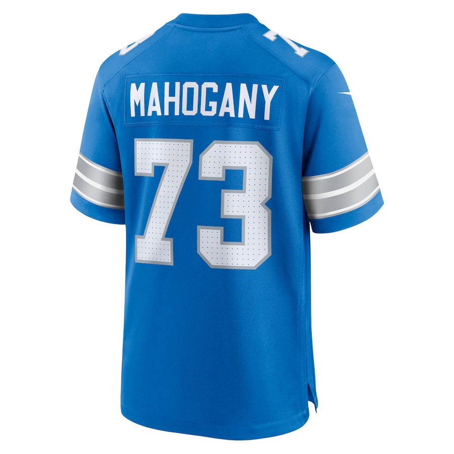 Christian Mahogany #73 Detroit Lions Super Bowl LIX Jersey - Men's - Blue