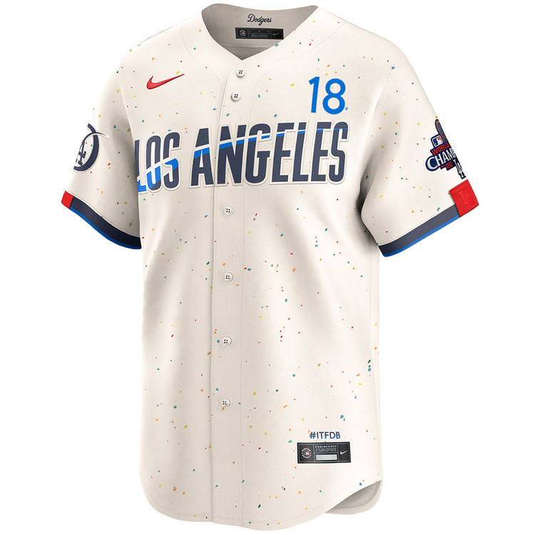 Yoshinobu Yamamoto Los Angeles Dodgers City Connect Limited World Series Champions Jersey