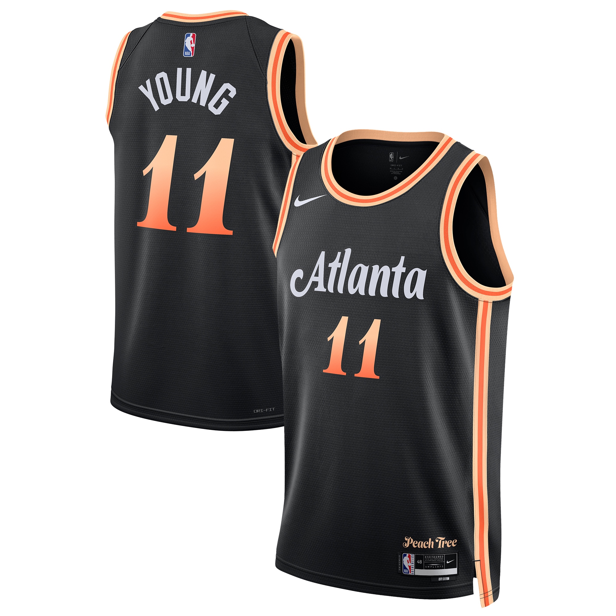 Trae Young Atlanta Hawks Unisex 2022\/23 Swingman Jersey - City Edition - Black