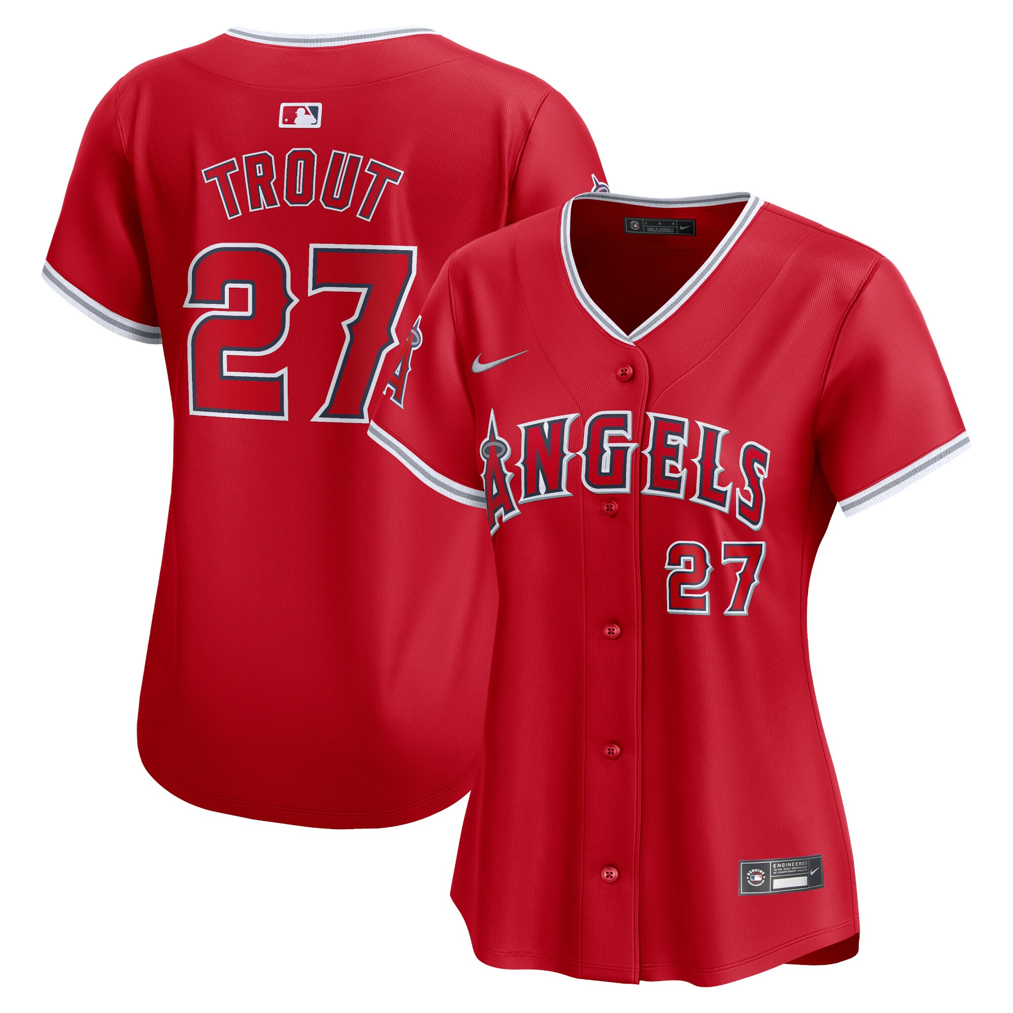 Mike Trout Los Angeles Angels  Women's Alternate Limited Player Jersey Red
