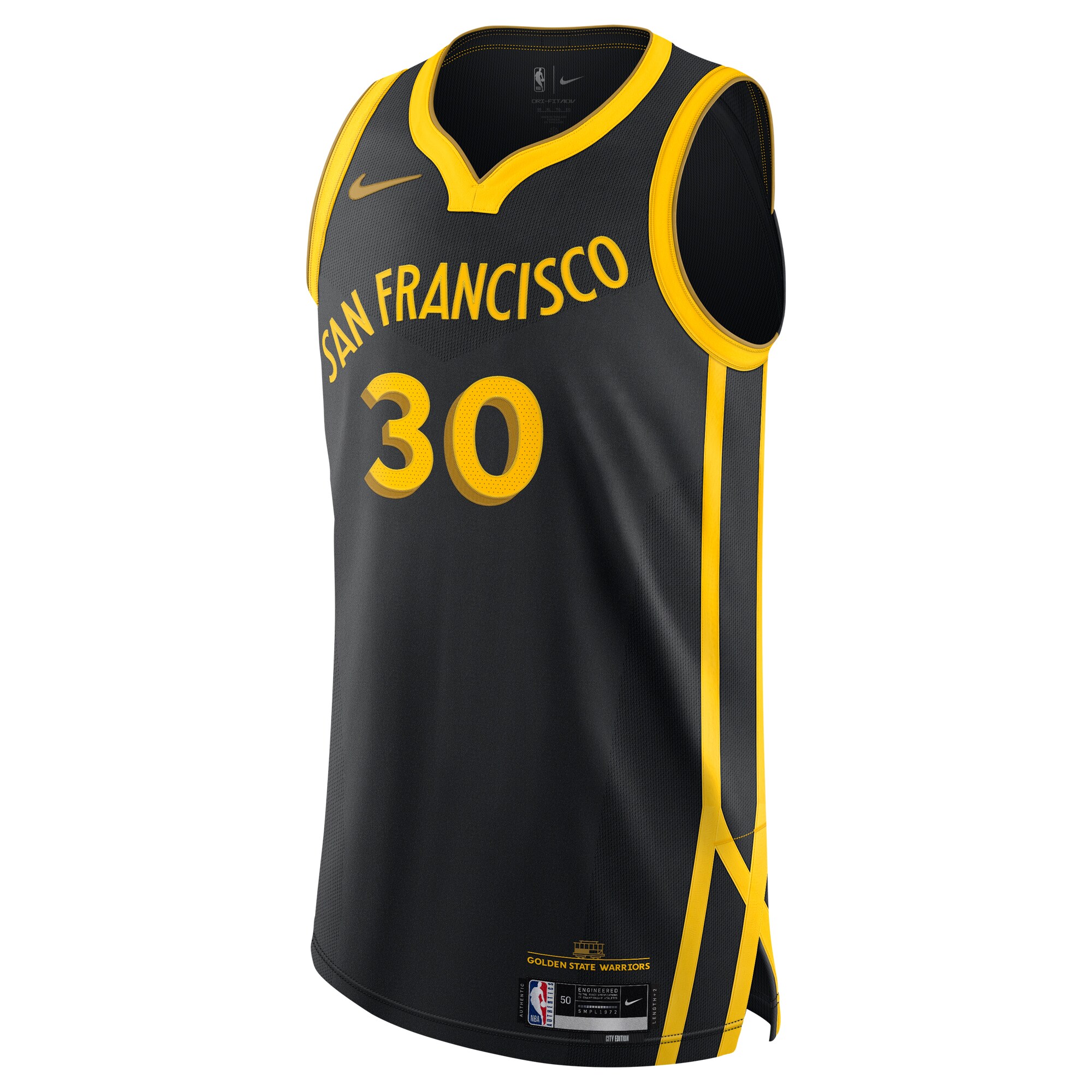 Stephen Curry Golden State Warriors Authentic Jersey - City Edition - Black