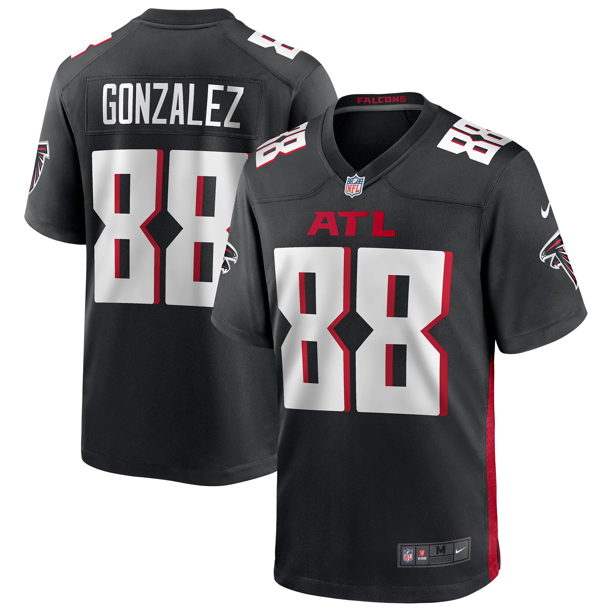 Tony Gonzalez Atlanta Falcons  Game Retired Player Jersey - Black
