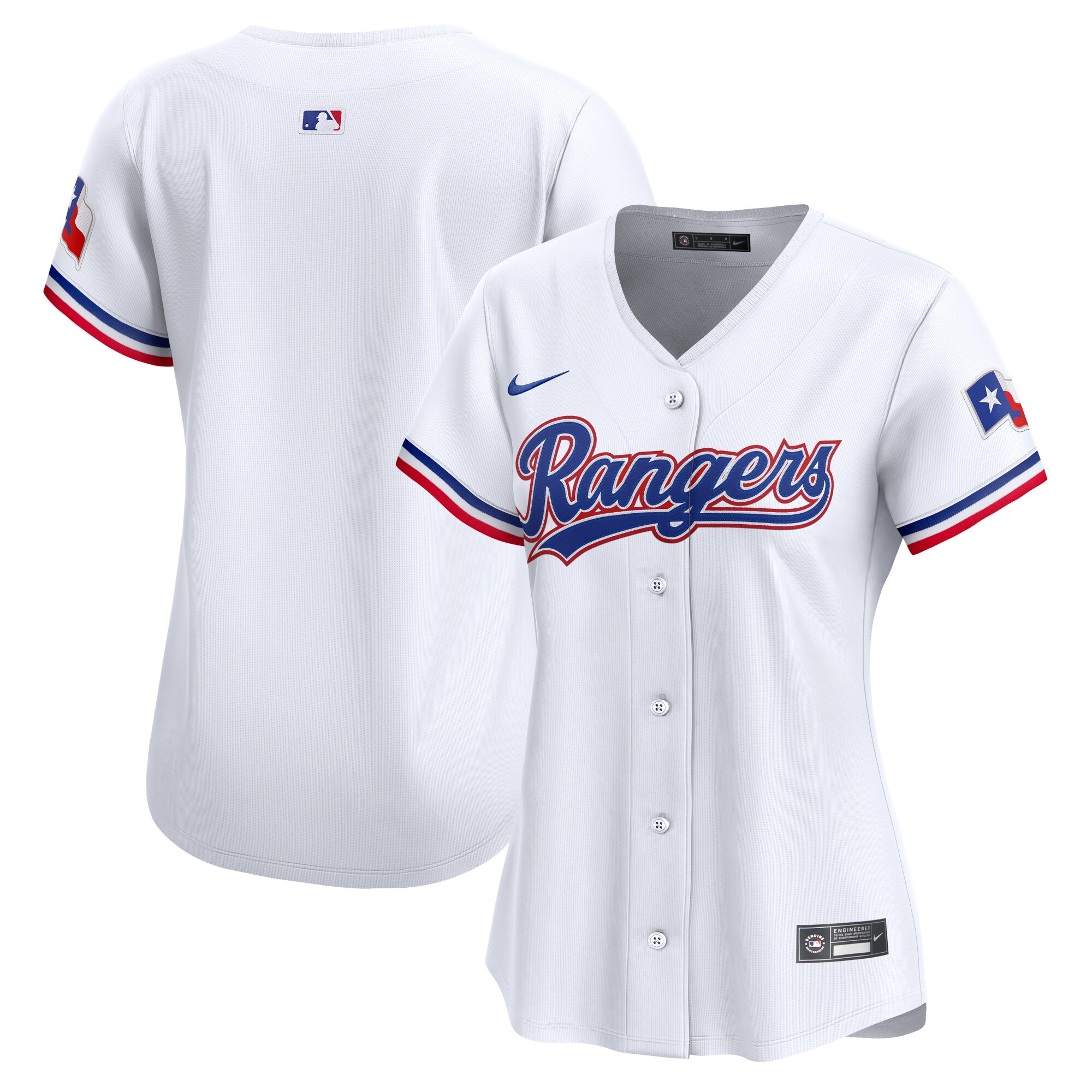 Texas Rangers  Women's Home Limited Jersey - White