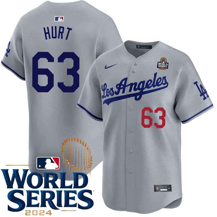 Kyle Hurt Los Angeles Dodgers Road Limited World Series Jersey