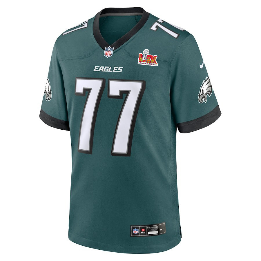 Mekhi Becton #77 Philadelphia Eagles Super Bowl LIX YOUTH Jersey - Midnight Green