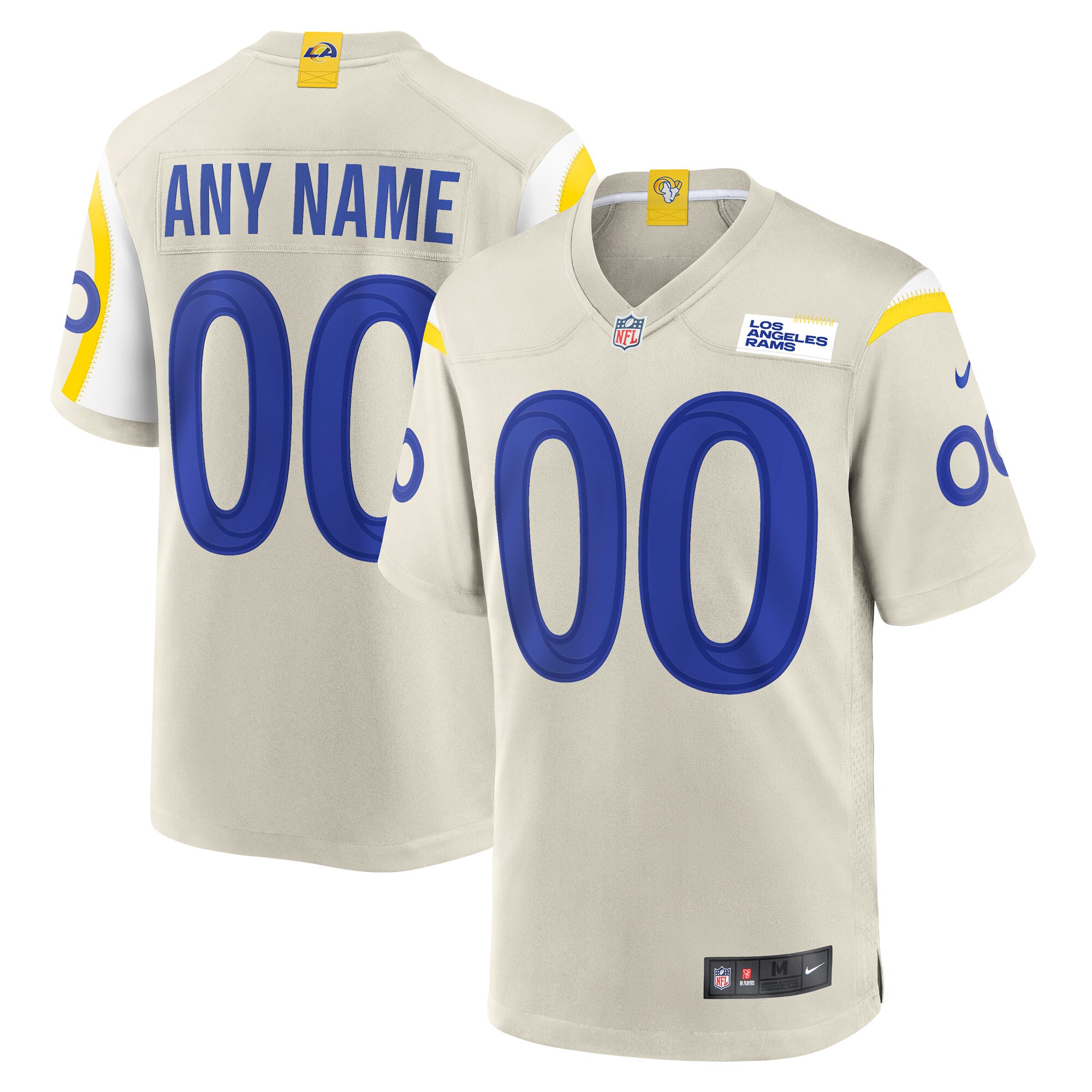Los Angeles Rams Custom Game Jersey - Bone