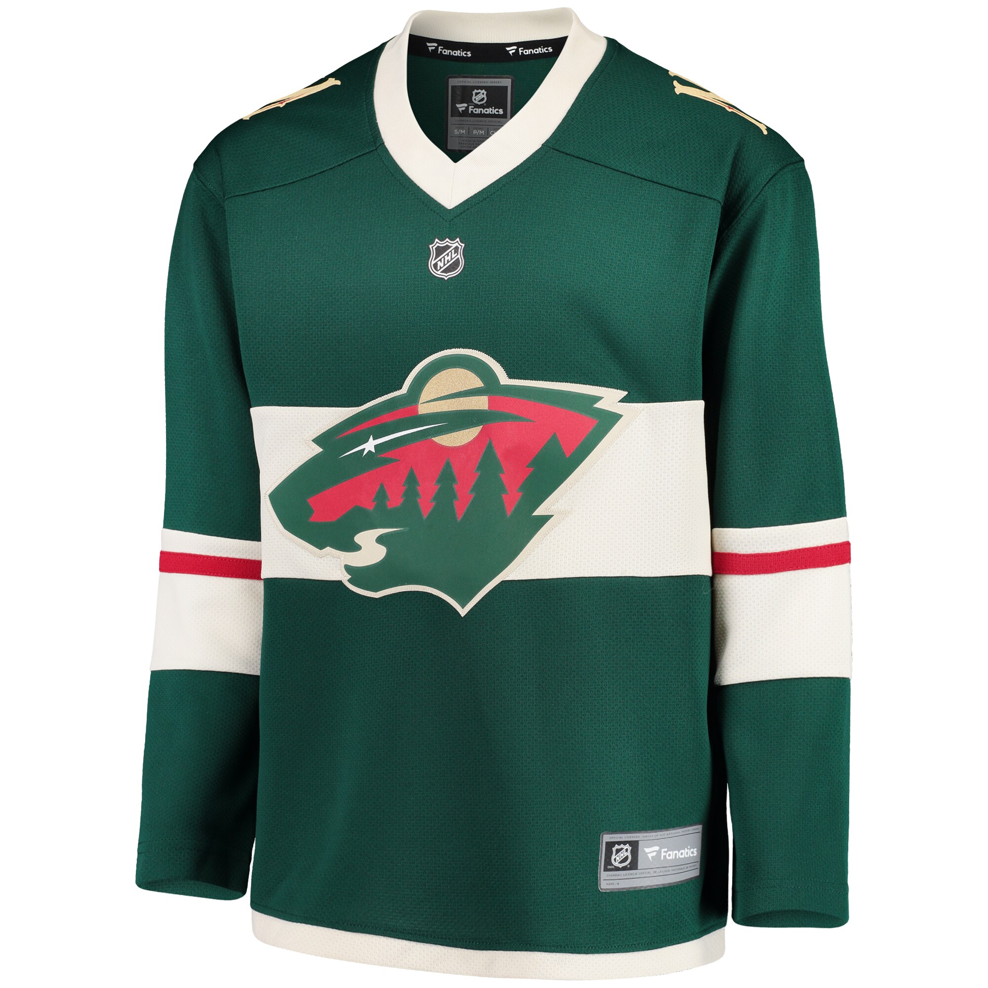 Minnesota Wild Fanatics Youth Home Replica Blank Jersey - Green