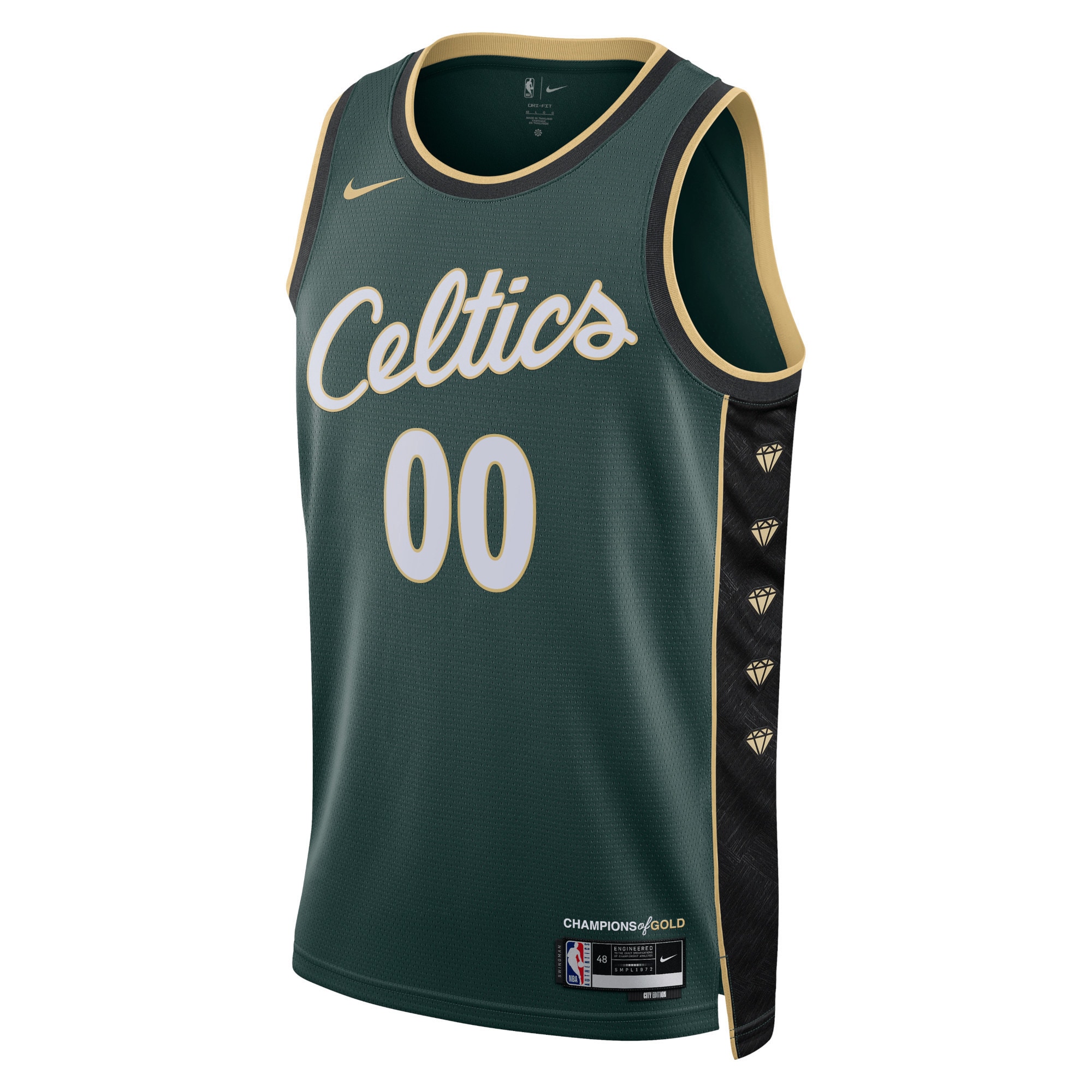Boston Celtics Unisex 2022\/23 Swingman Custom Jersey - City Edition - Kelly Green