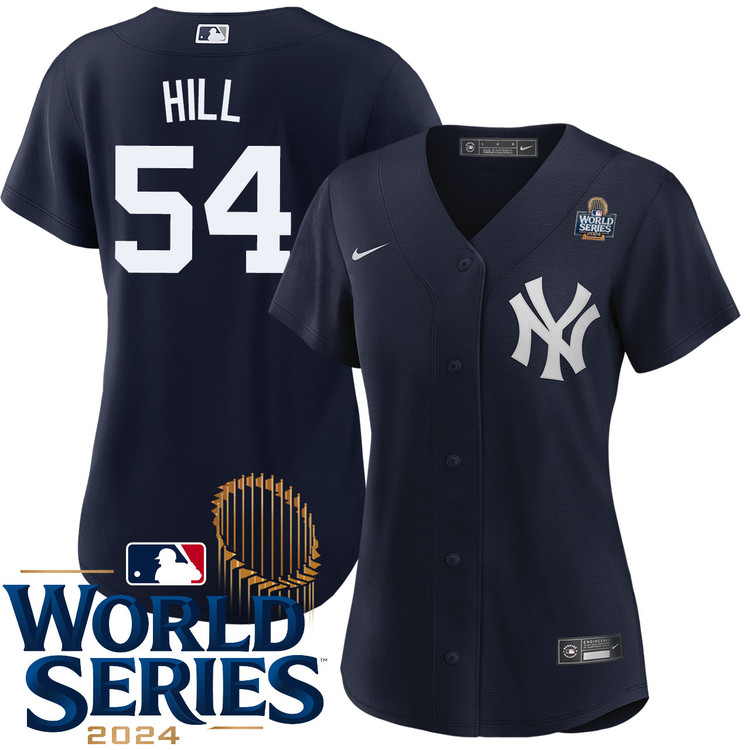 Tim Hill New York Yankees Women's Alternate Navy World Series Jersey