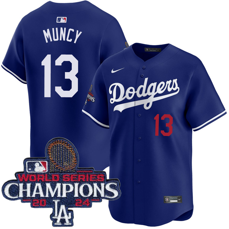 Max Muncy Los Angeles Dodgers Alternate Royal Limited World Series Champions Jersey