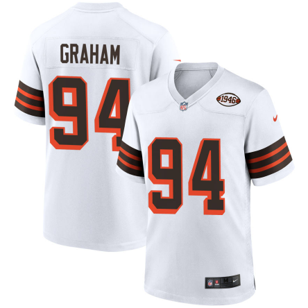 Men's Youth Women's Cleveland Browns Mason Graham White 2025 NFL Draft 2nd Alternate Game Jersey