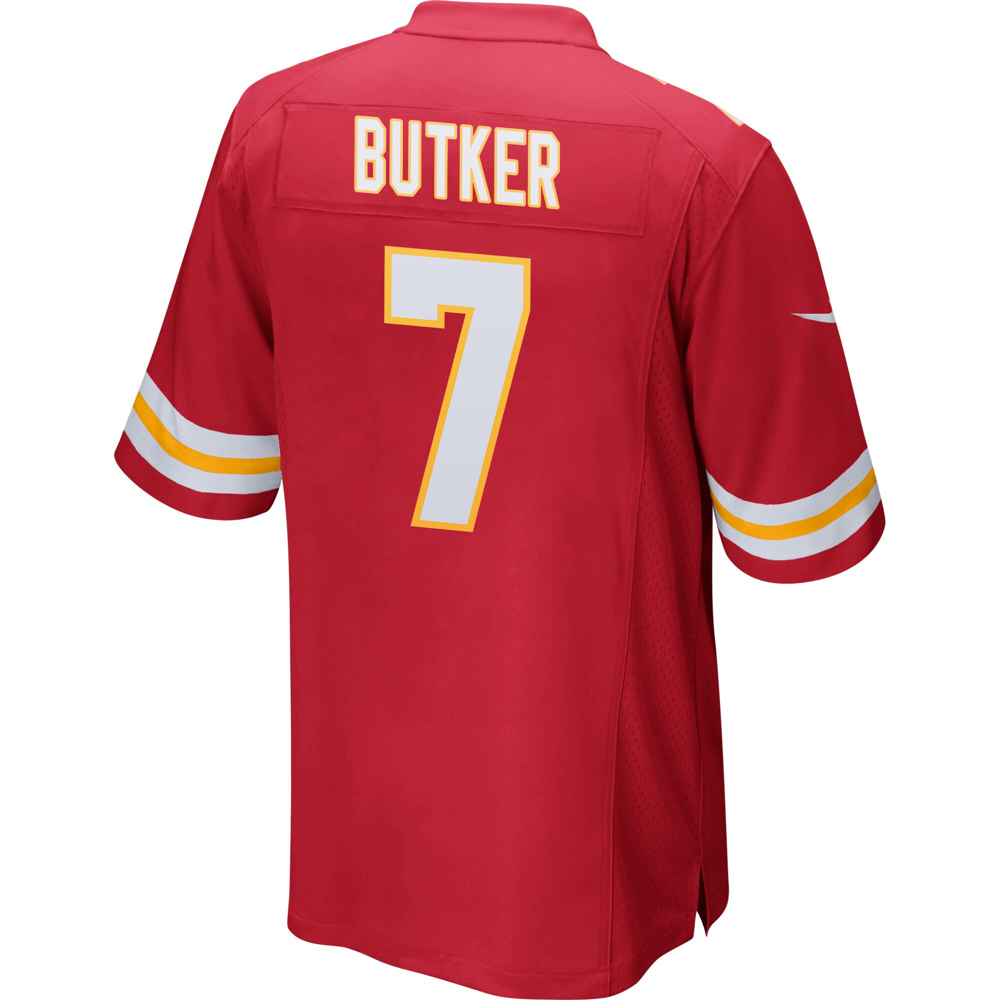 Harrison Butker 7 Kansas City Chiefs Super Bowl LVIII Champions 4X Game Men Jersey - Red