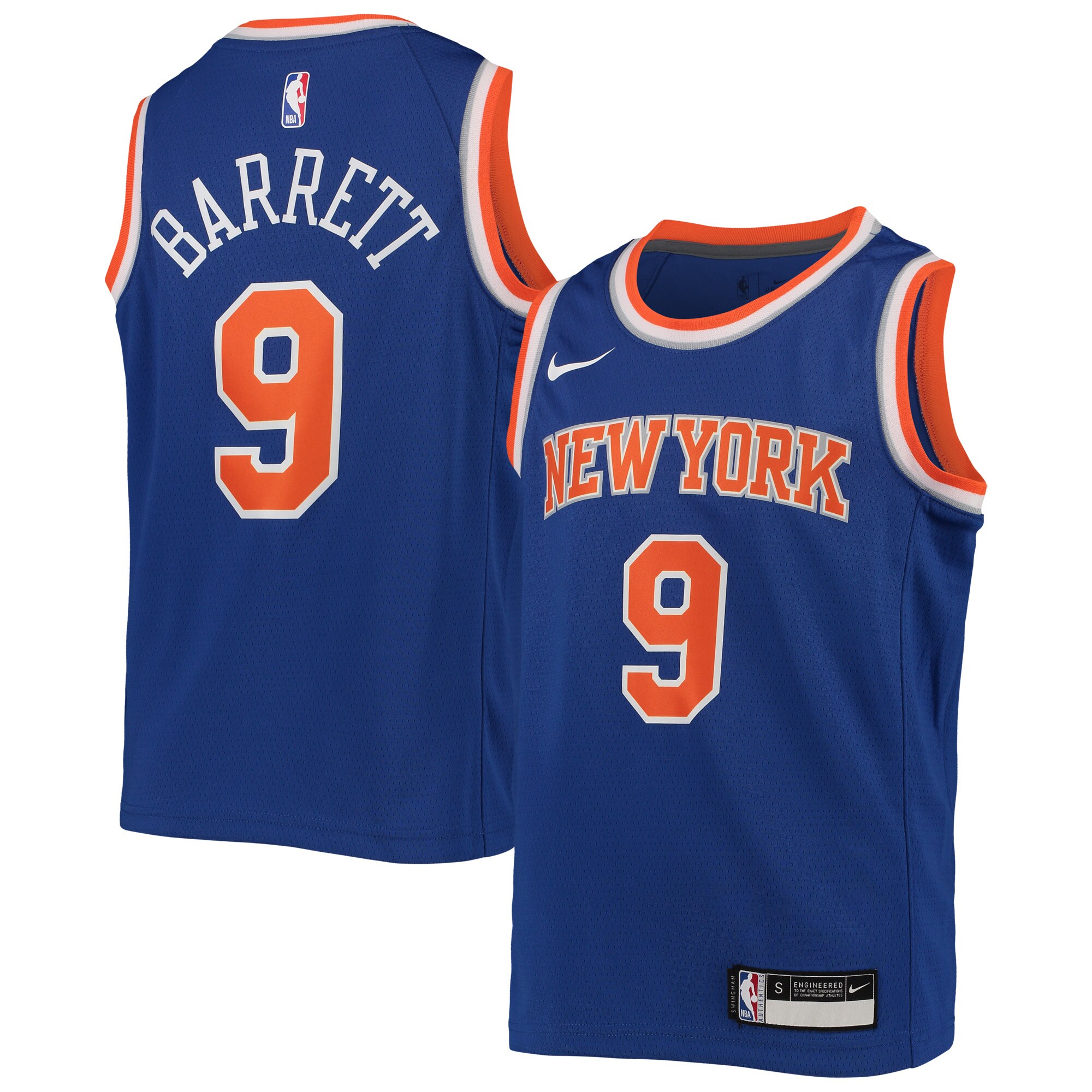 RJ Barrett New York Knicks Youth Swingman Jersey - Icon Edition - Royal