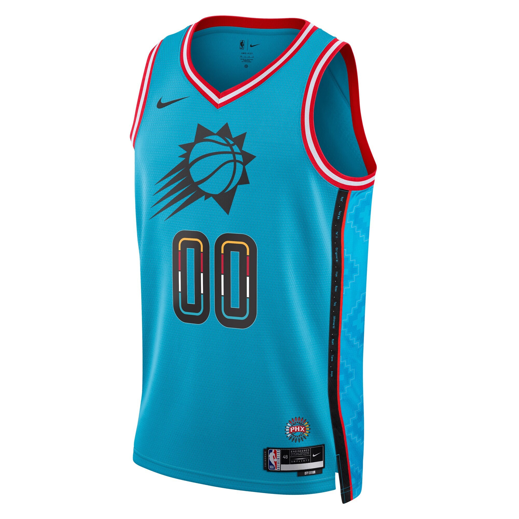 Phoenix Suns Unisex 2022\/23 Swingman Custom Jersey - City Edition - Turquoise