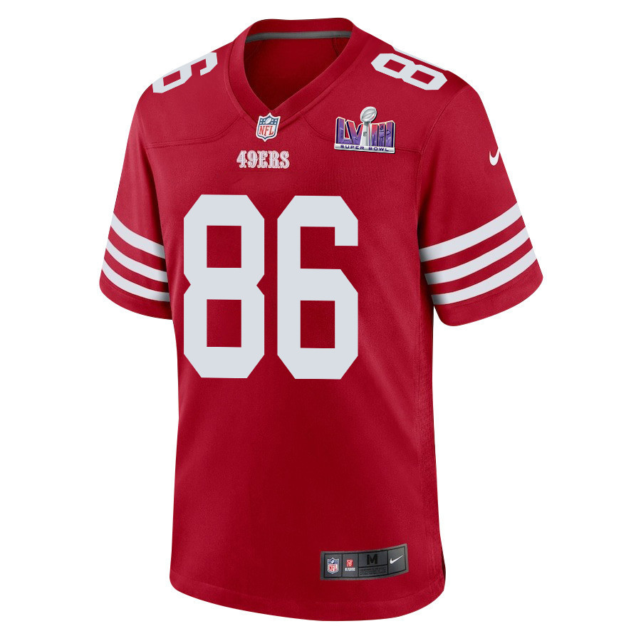 Tay Martin 86 San Francisco 49ers Super Bowl LVIII Patch Game Men Jersey - Scarlet